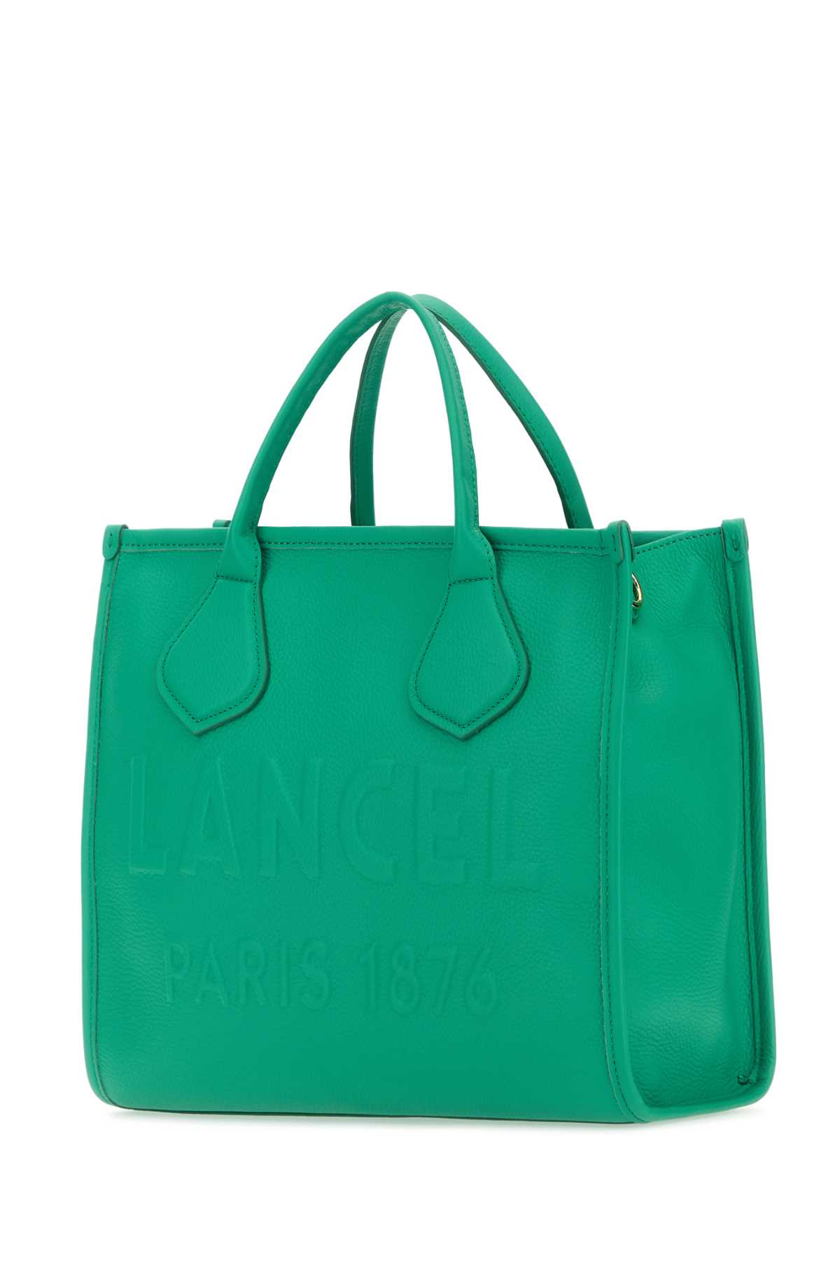 トートバッグ LANCEL Emerald Green Leather Jour Medium Shopping Bag Lancel Emerald Green Leather Jour Medium Shopping Bag
