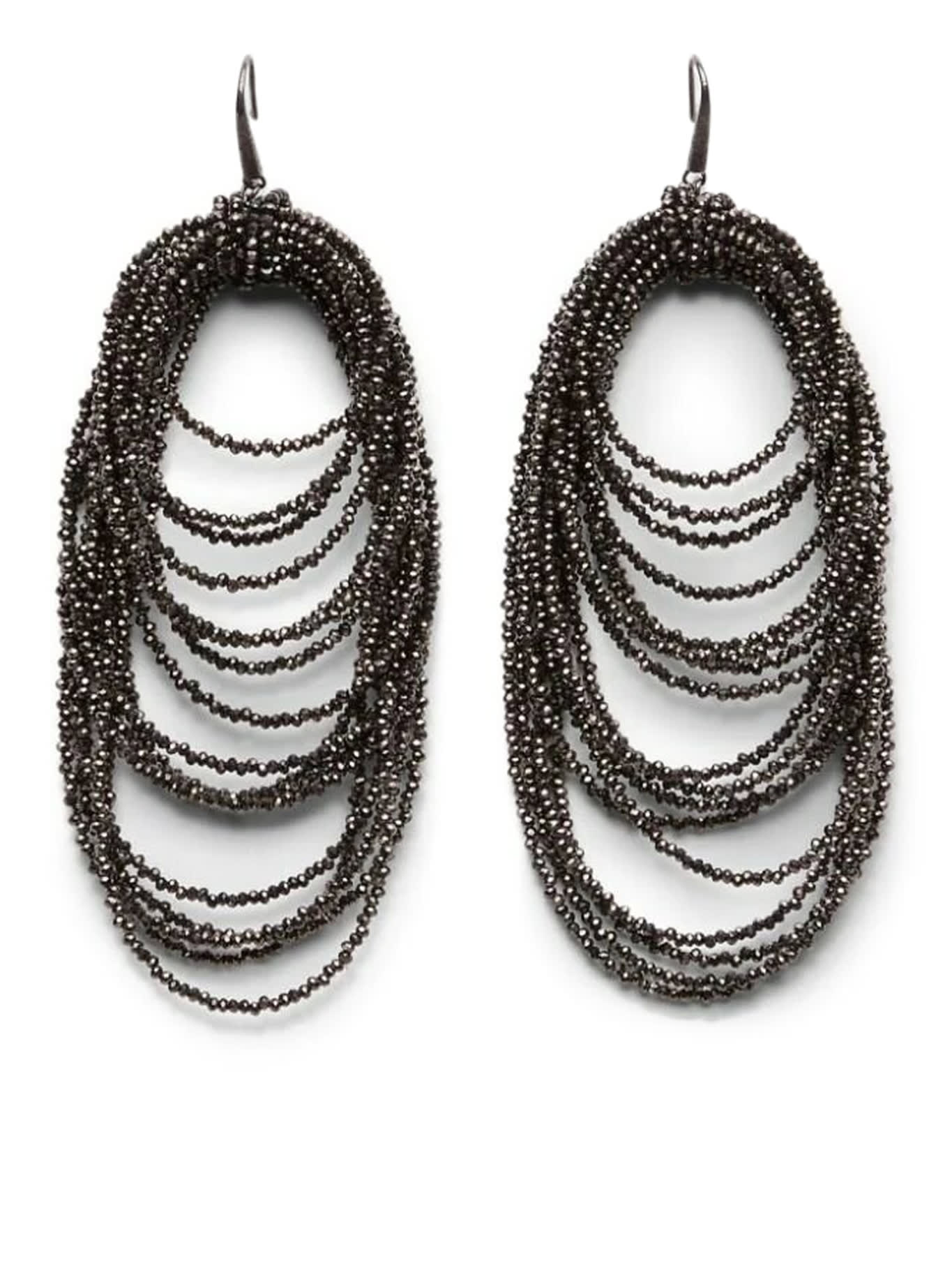ピアス BRUNELLO CUCINELLI 'Sculptured' earrings Brunello Cucinelli 'Sculptured' Earrings in Black | Lyst