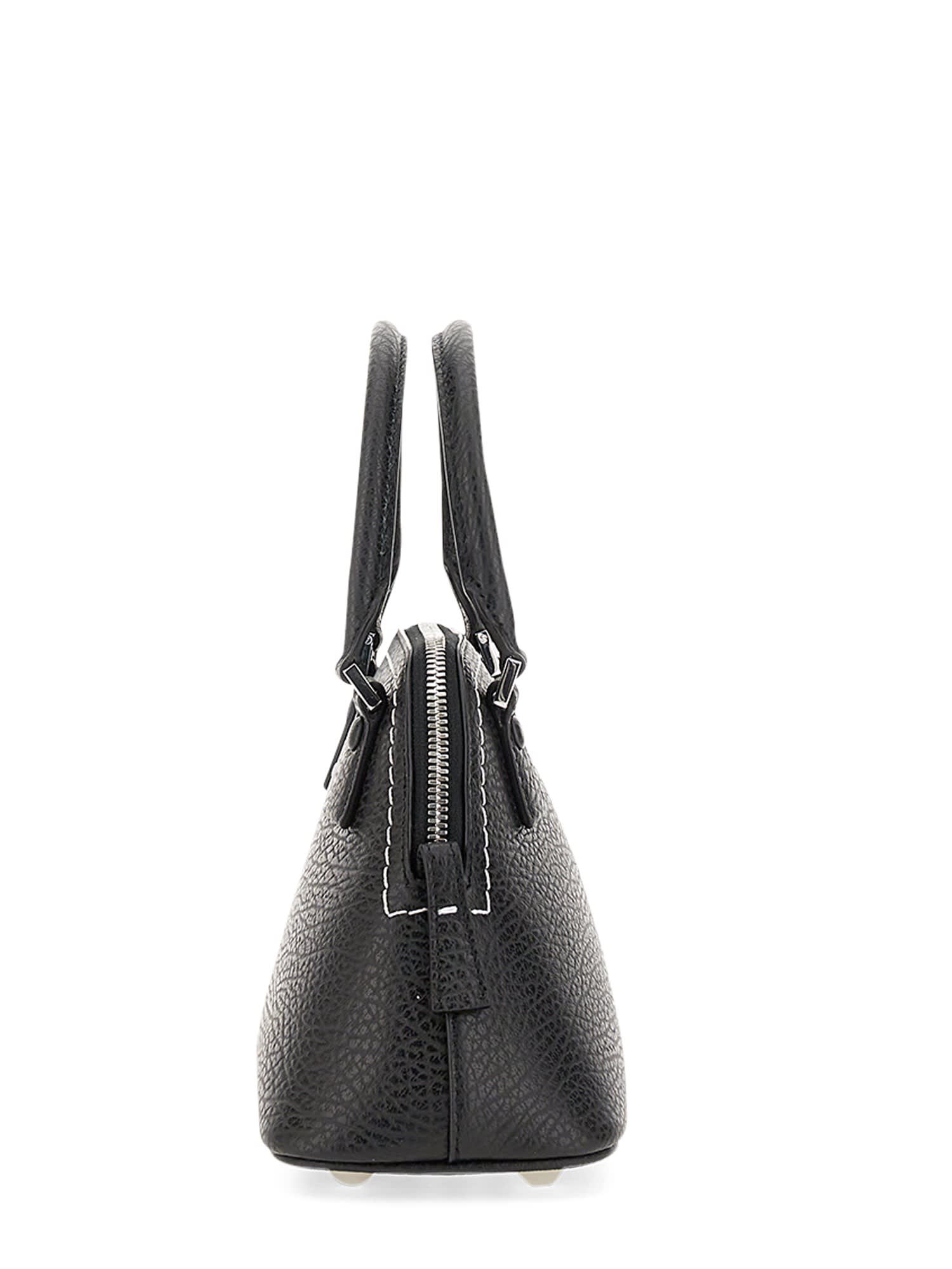 ハンドバッグ MAISON MARGIELA 5ac bag in grain leather and canvas Maison Margiela - 5AC leather-trimmed canvas bag Maison Margiela