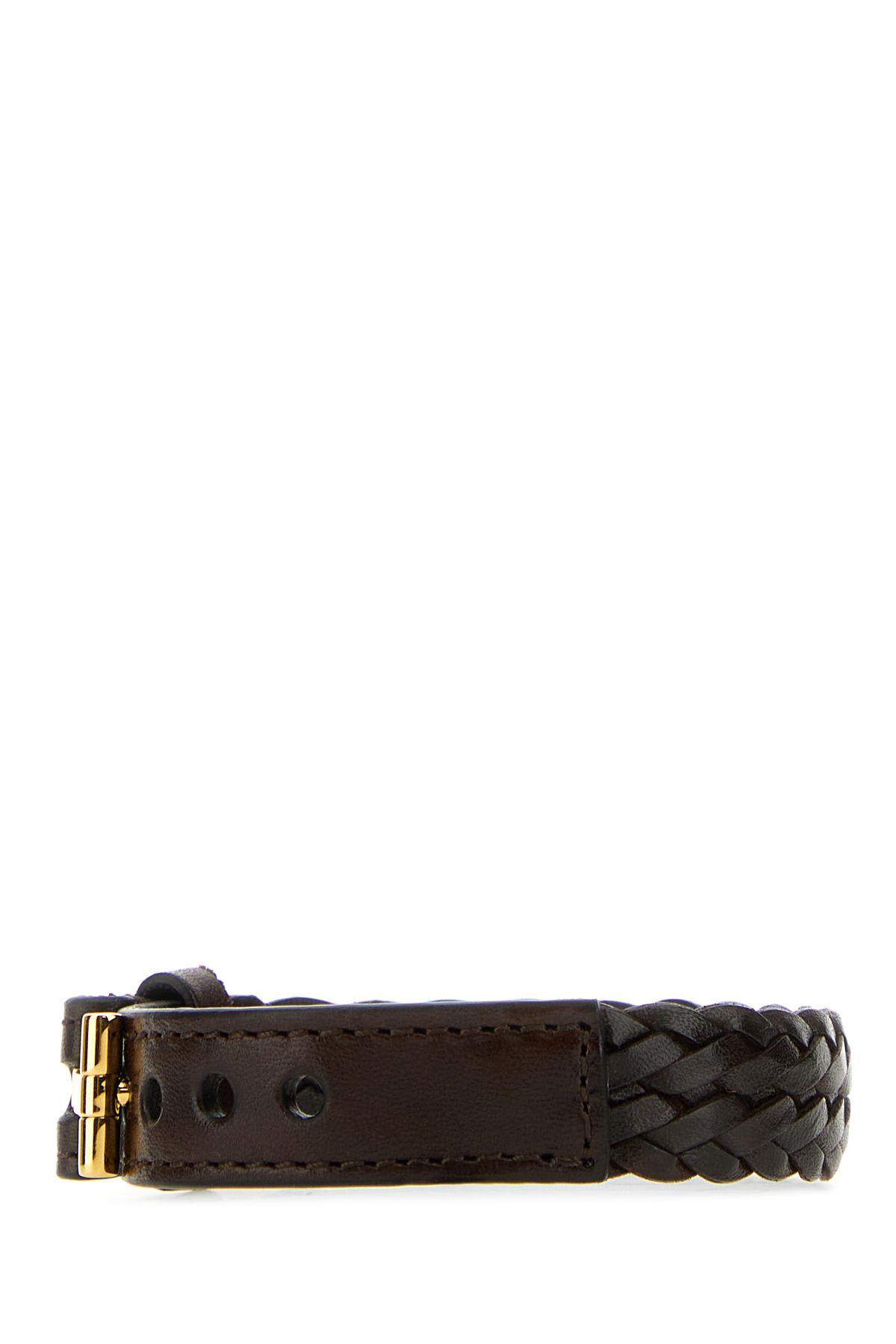 Tom Ford Dark Brown Leather Bracelet | italist