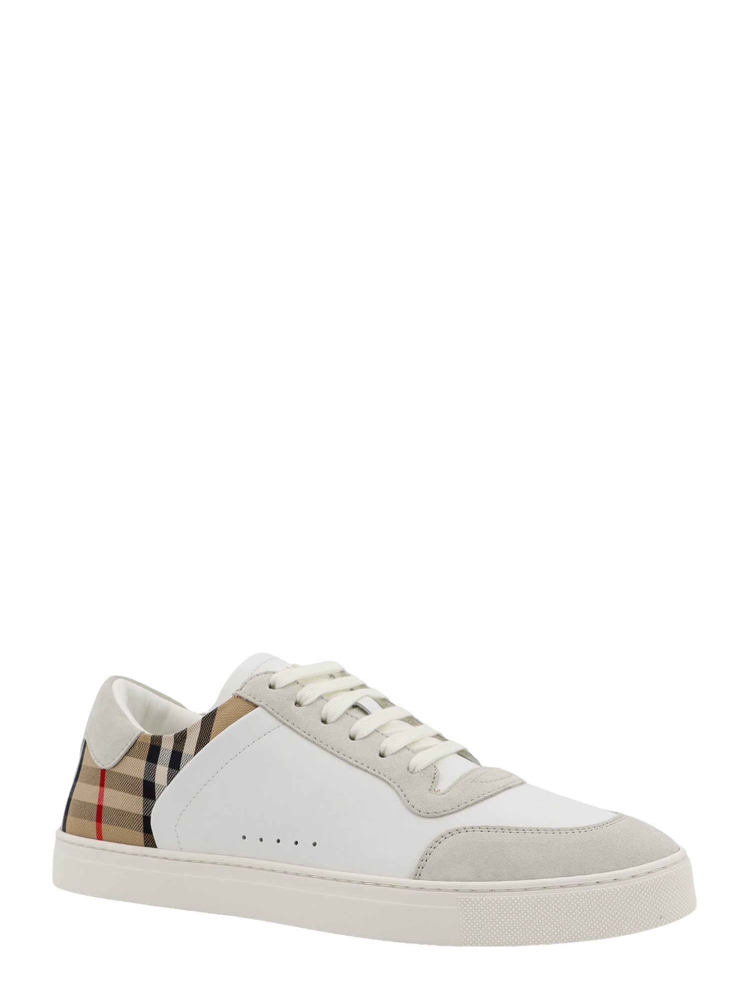 【送料&関税込】Burberry Multicolor Suede And Leather Sneake Burberry Multicolor Suede And Leather Sneakers | italist
