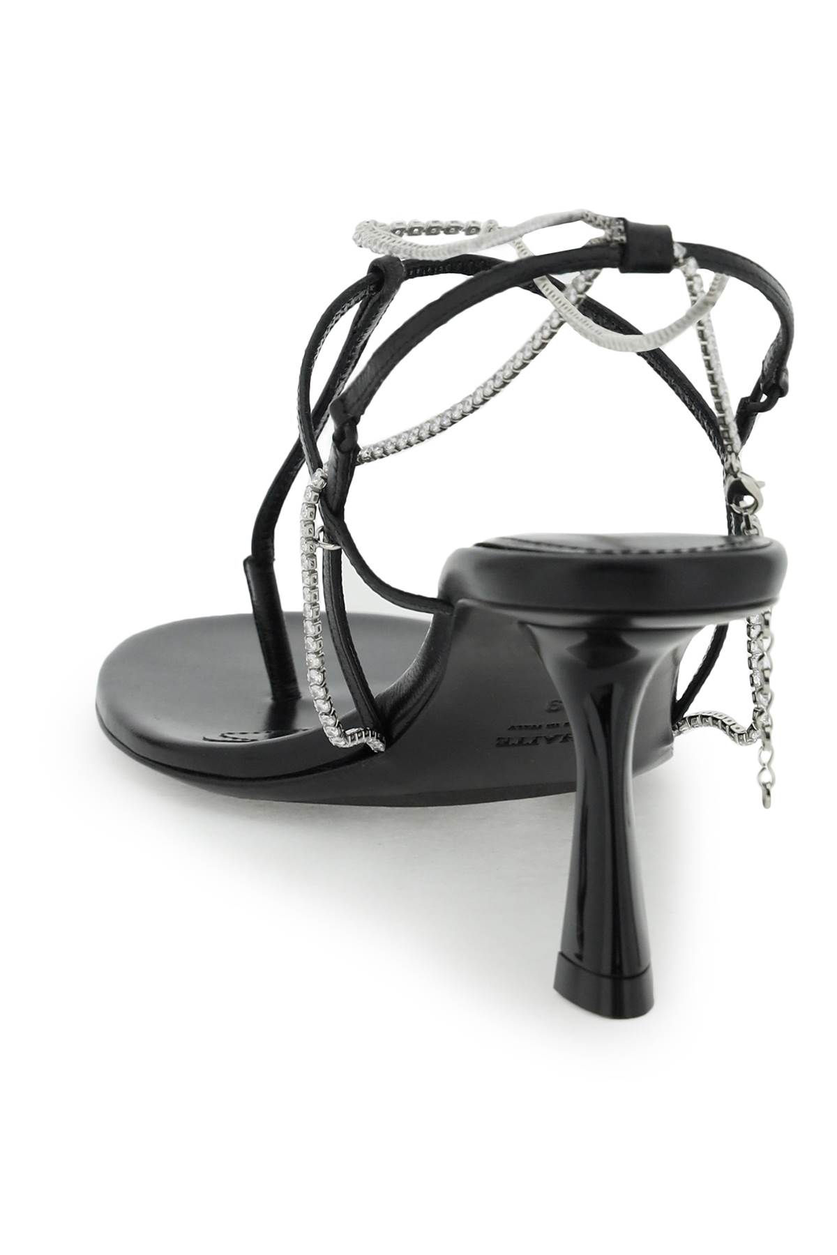 Khaite スタックオフントゥヒルサンタル F3046784L784 200 Khaite 'the Linden' Sandal With Crystals | italist