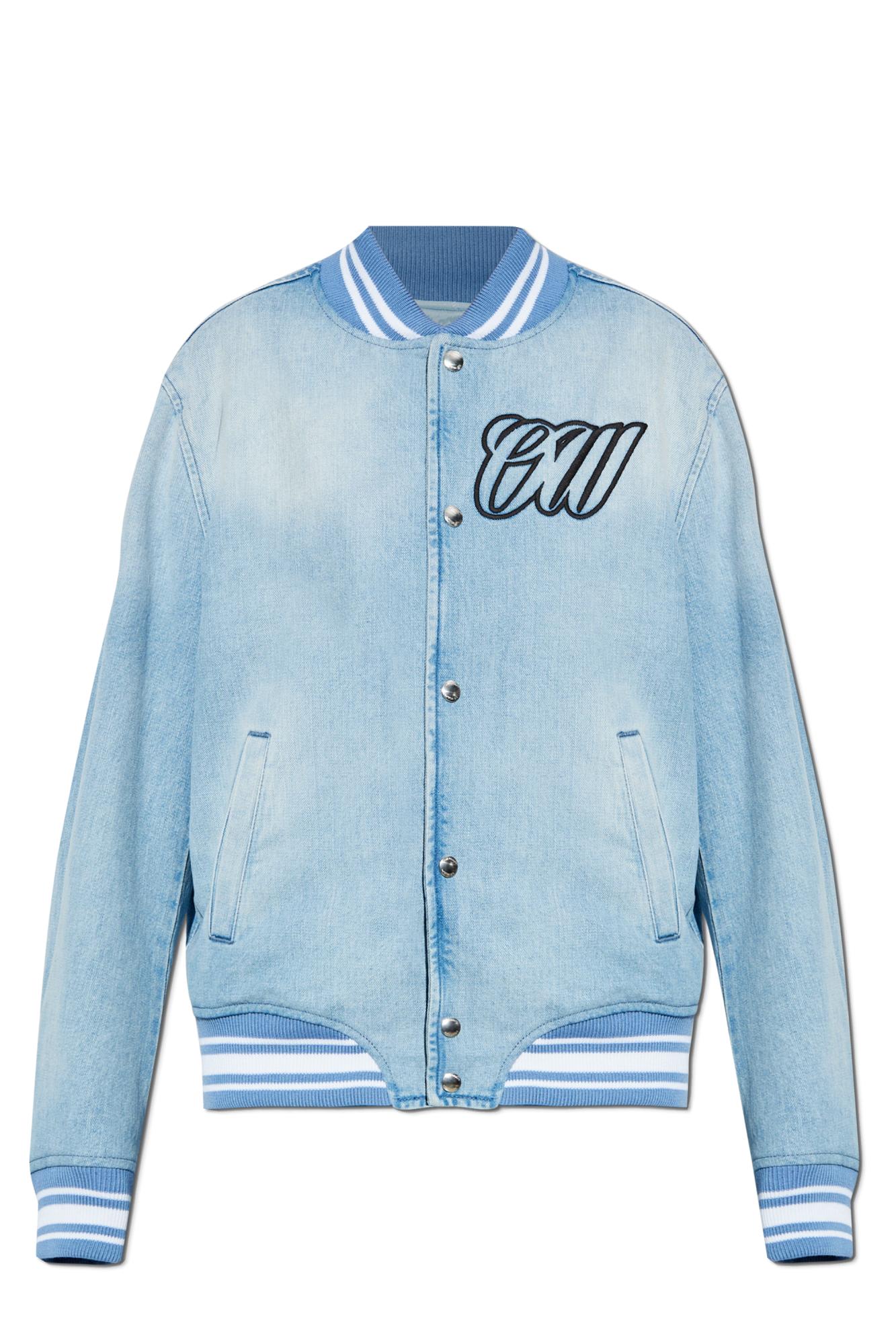 コート Off-White OUTERWEAR (OWEK006S25DEN001) Off-White™ Faded denim blue jacket | TheDoubleF