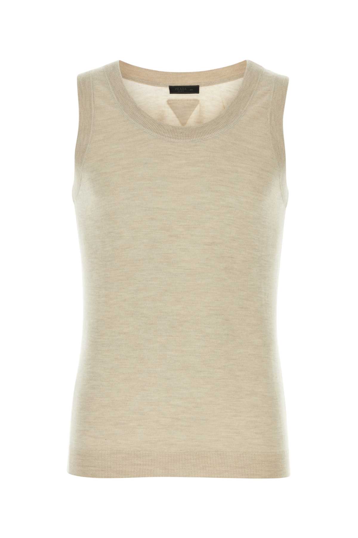 Tシャツ・カットソー PRADA MELANGE SAND CASHMERE TANK TOP Prada Melange Sand Cashmere Tank Top | italist