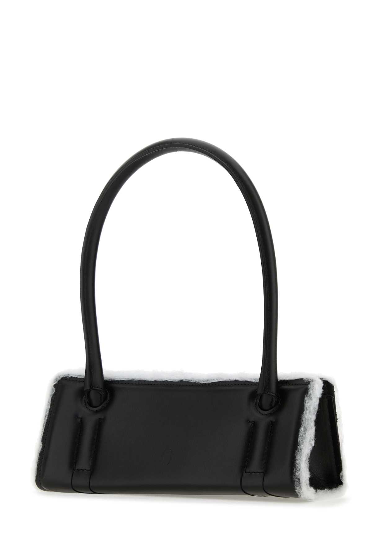 トートバッグ DENTRO Black leather Radar shoulder bag (24SDNBO013 BLACK) Dentro Black Leather Radar Shoulder Bag | italist