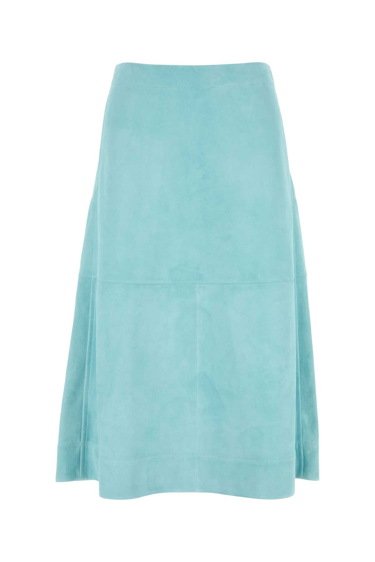 【関税&送料込】Bottega Veneta Pastel Light-Blue Cotton Skir Bottega Veneta Suede Skirt | italist