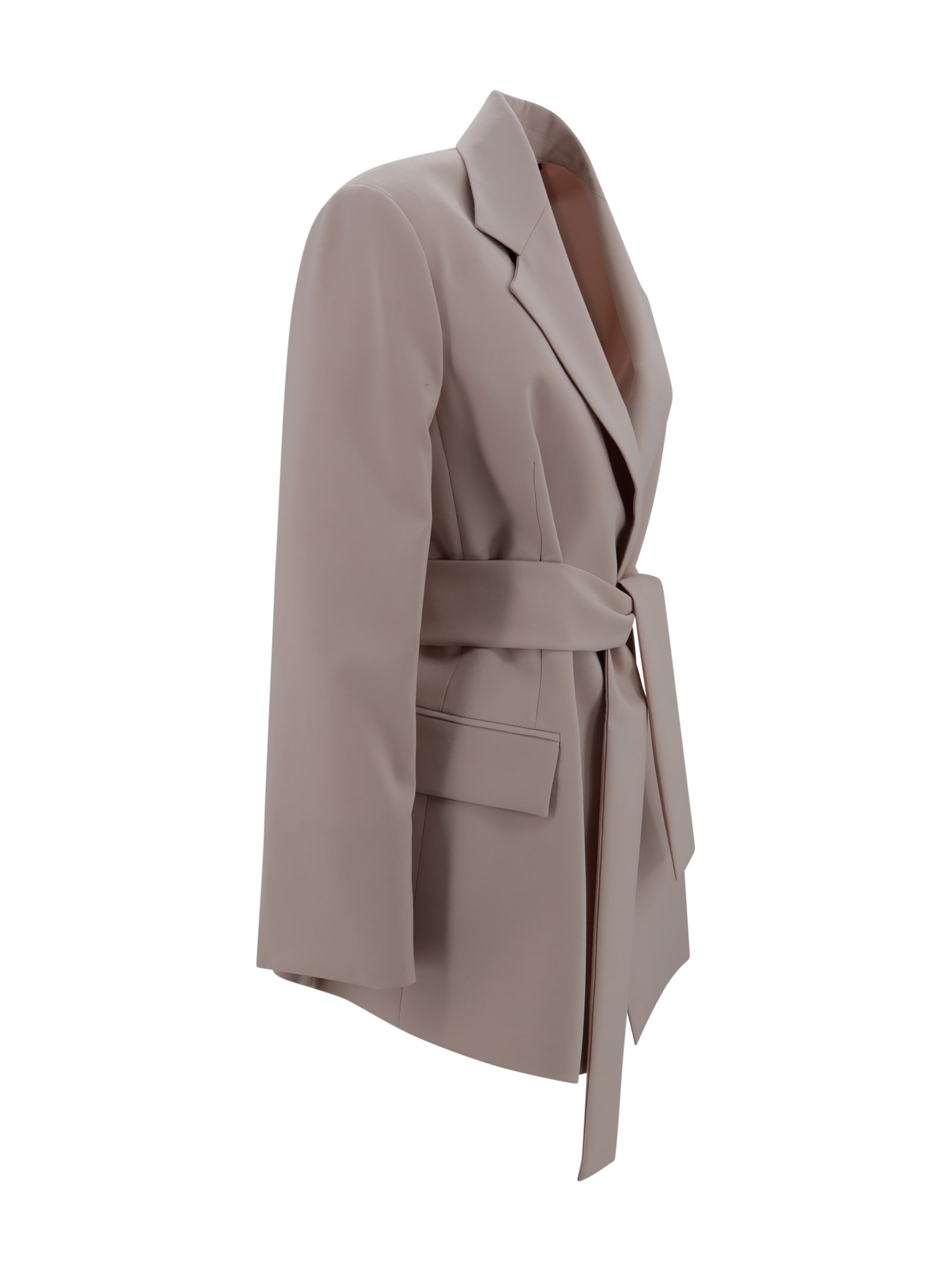 ジャケット Weekend Powder Pink Wool Teso Blazer Belted wool jacket, powder | Weekend Max Mara