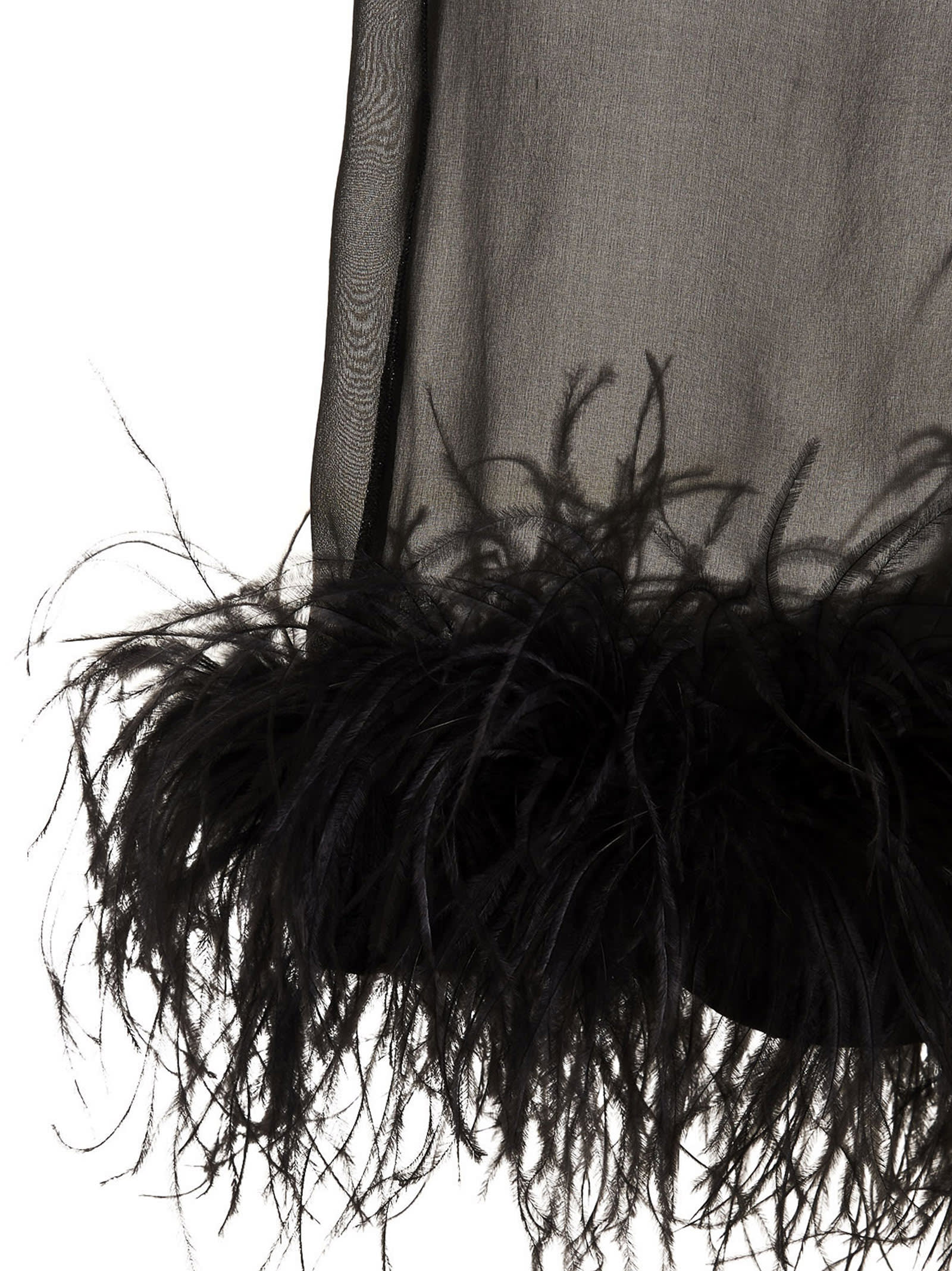 Oseree Feather Silk Pants | italist