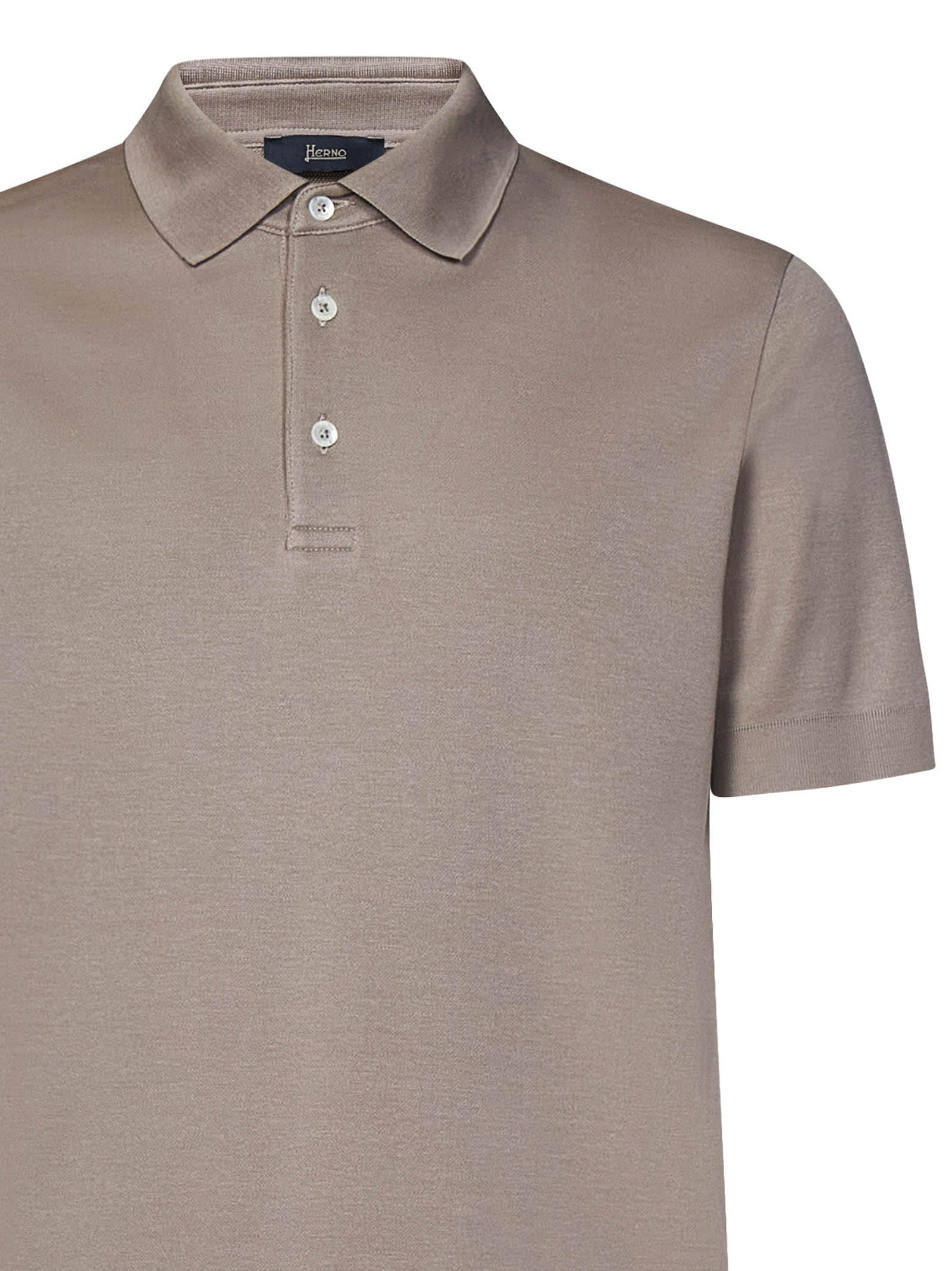 Herno Dove Grey Tricot Polo Shirt | italist