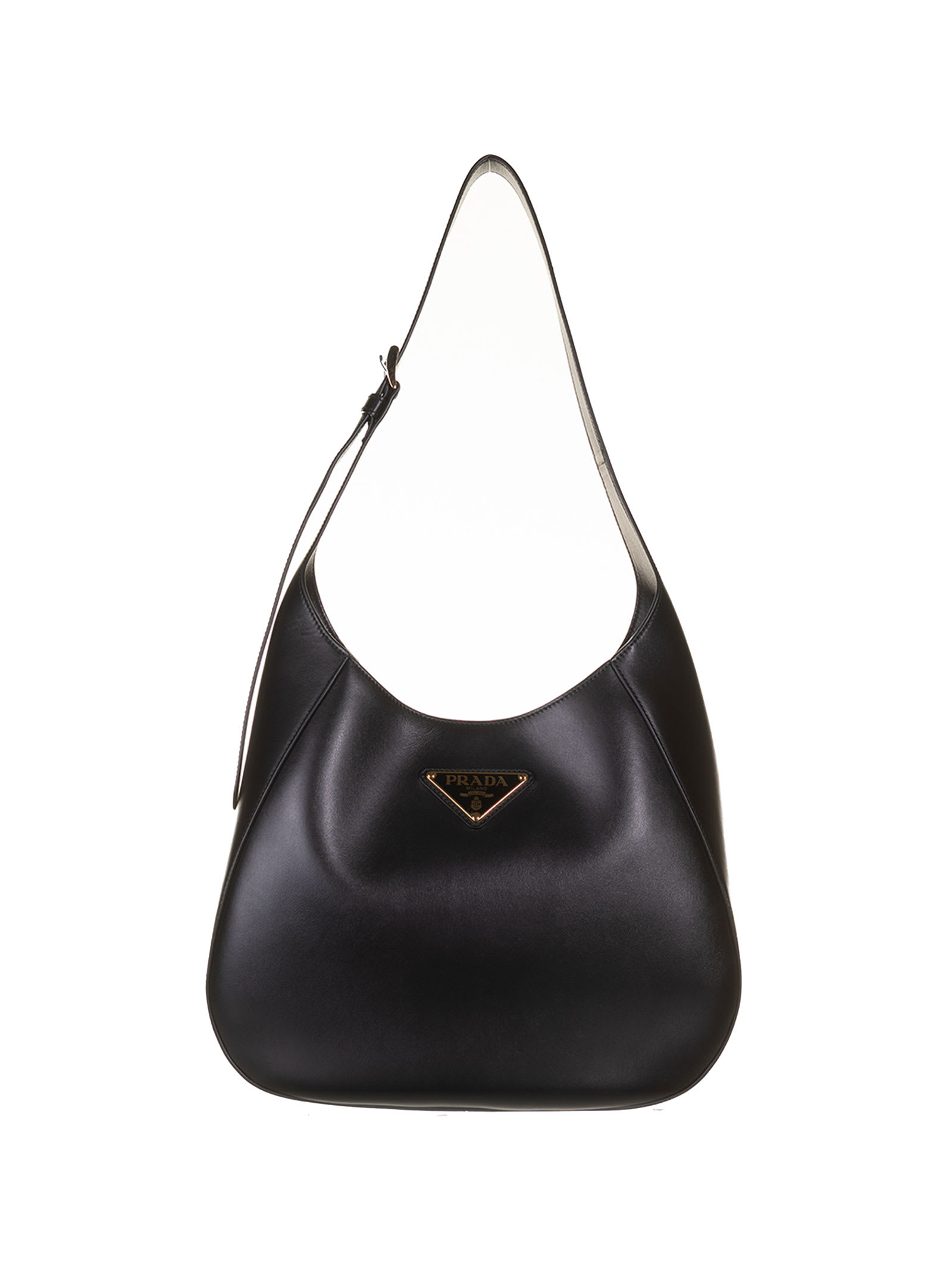 バッグ PRADA Triangle Logo Hobo Shoulder Bag Prada Leather Shoulder Bag With Triangle Logo | italist, ALWAYS