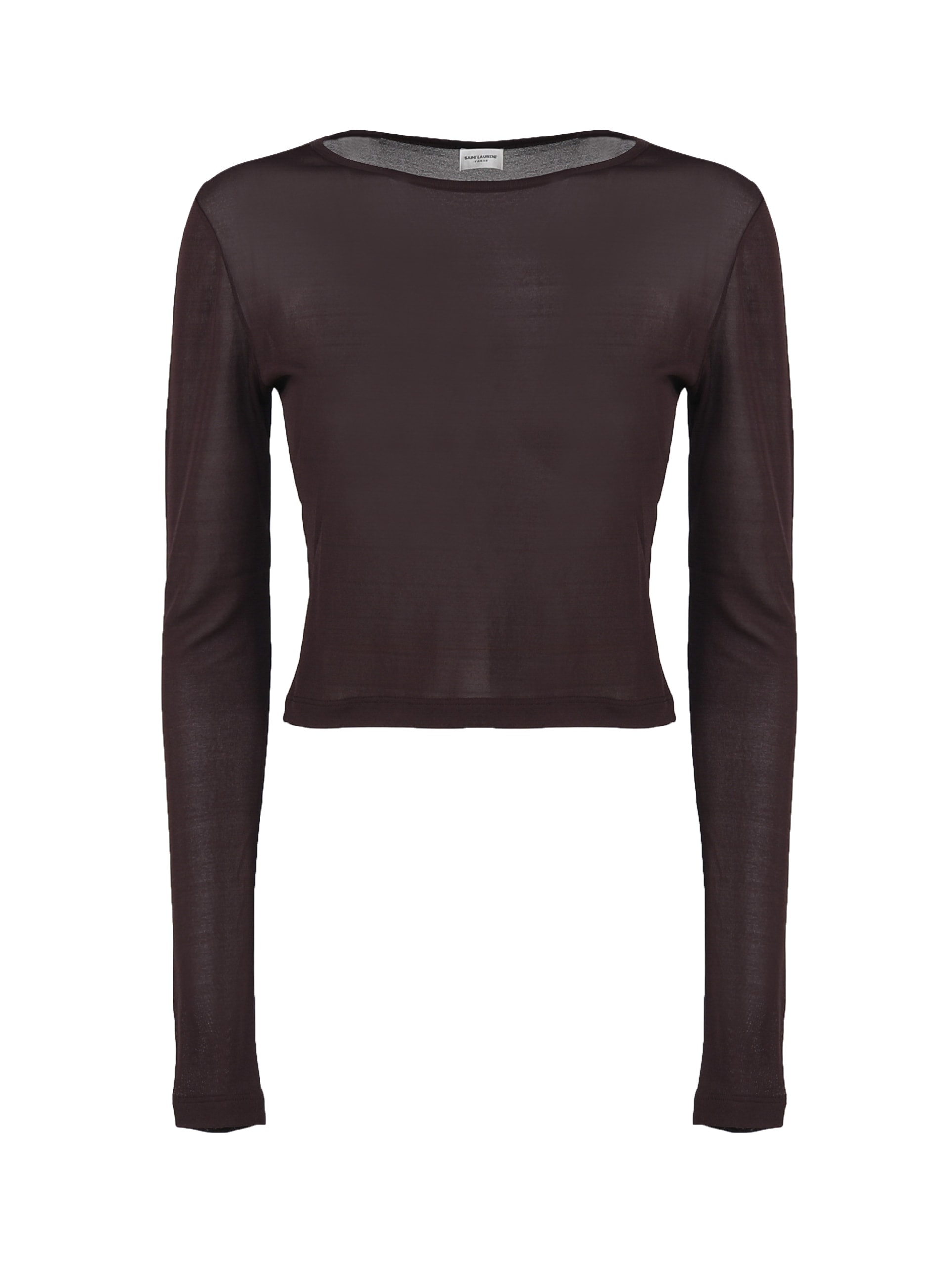 ★Saint Laurent★ Crop Long Sleeve T-Shirt Black 732931Y3G09 ☆Saint Laurent☆ Crop Long Sleeve T-Shirt Black 732931Y3G09