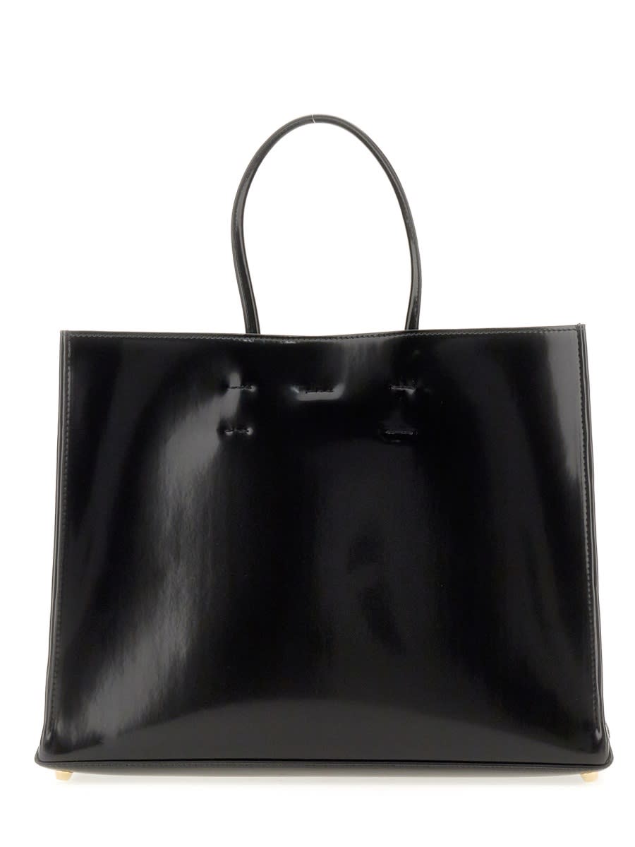 N°21 ヌメロヴェントゥーノ Horizontal Shopper White Horizontal Shopper Natural | N21