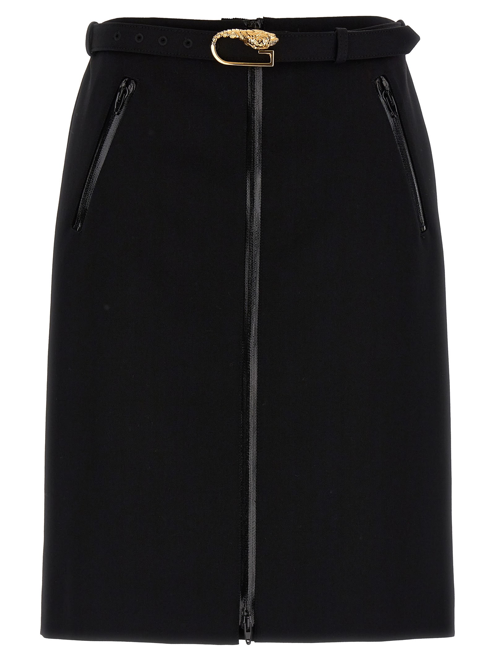 スカート GUCCI SS24 Wool skirt with removable belt (761364Z8BPC 1000) Gucci Wool Skirt With Removable Belt | italist