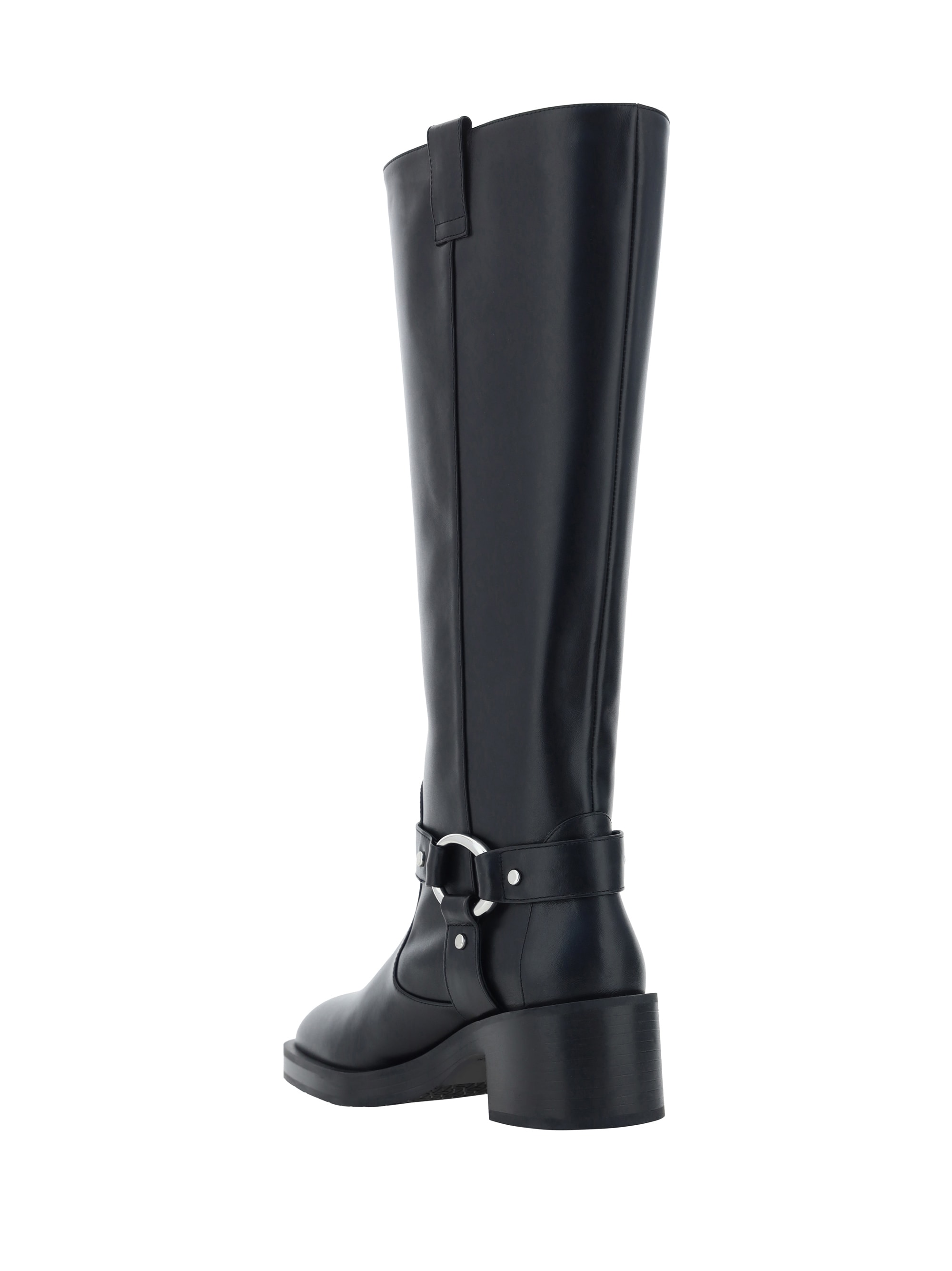 ＊Stuart Weitzman＊ JAX レザー ロングブーツ Stuart Weitzman Jax Leather Biker Boots | Black | FARFETCH