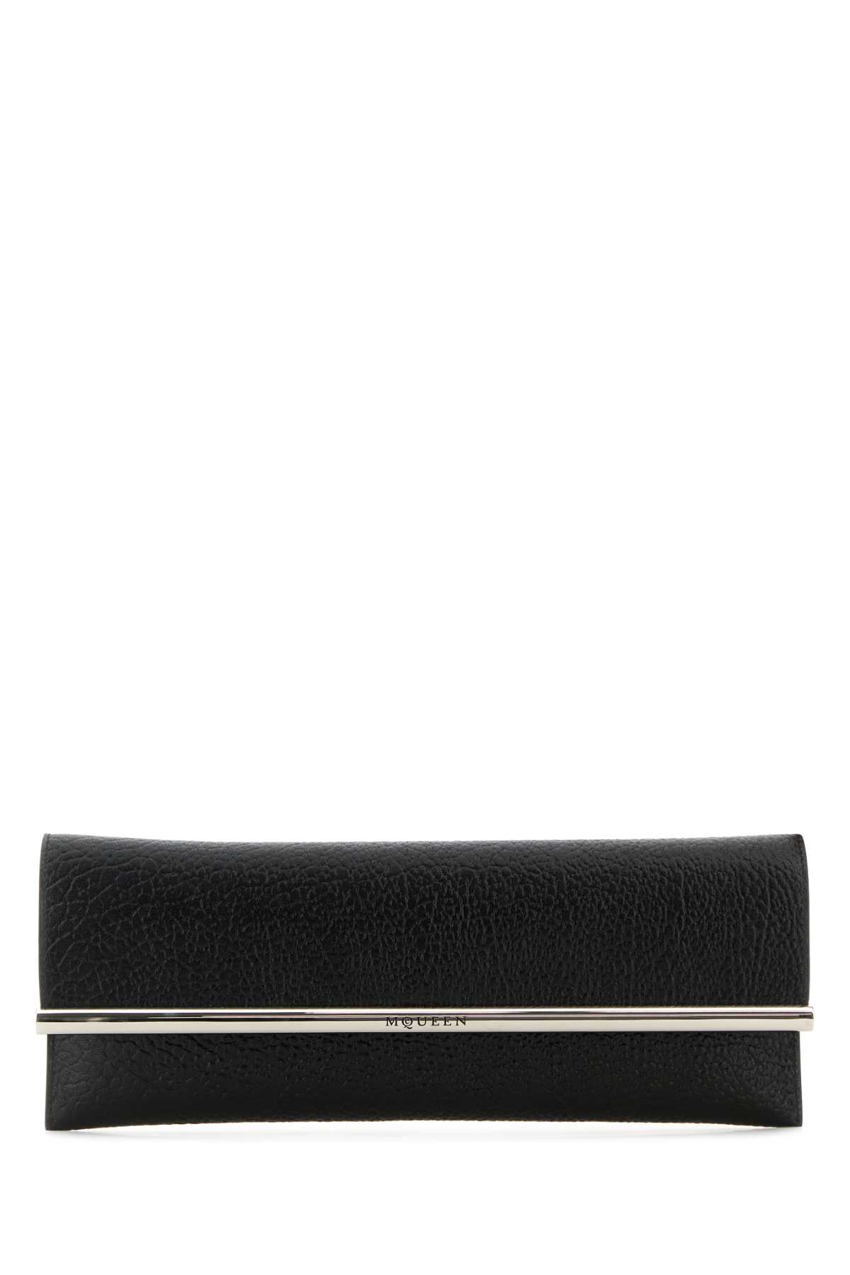 クラッチバッグ ALEXANDER MCQUEEN BLACK LEATHER CROSS B-LONG CLUTCH Alexander McQueen Black Leather Cross B-long Clutch