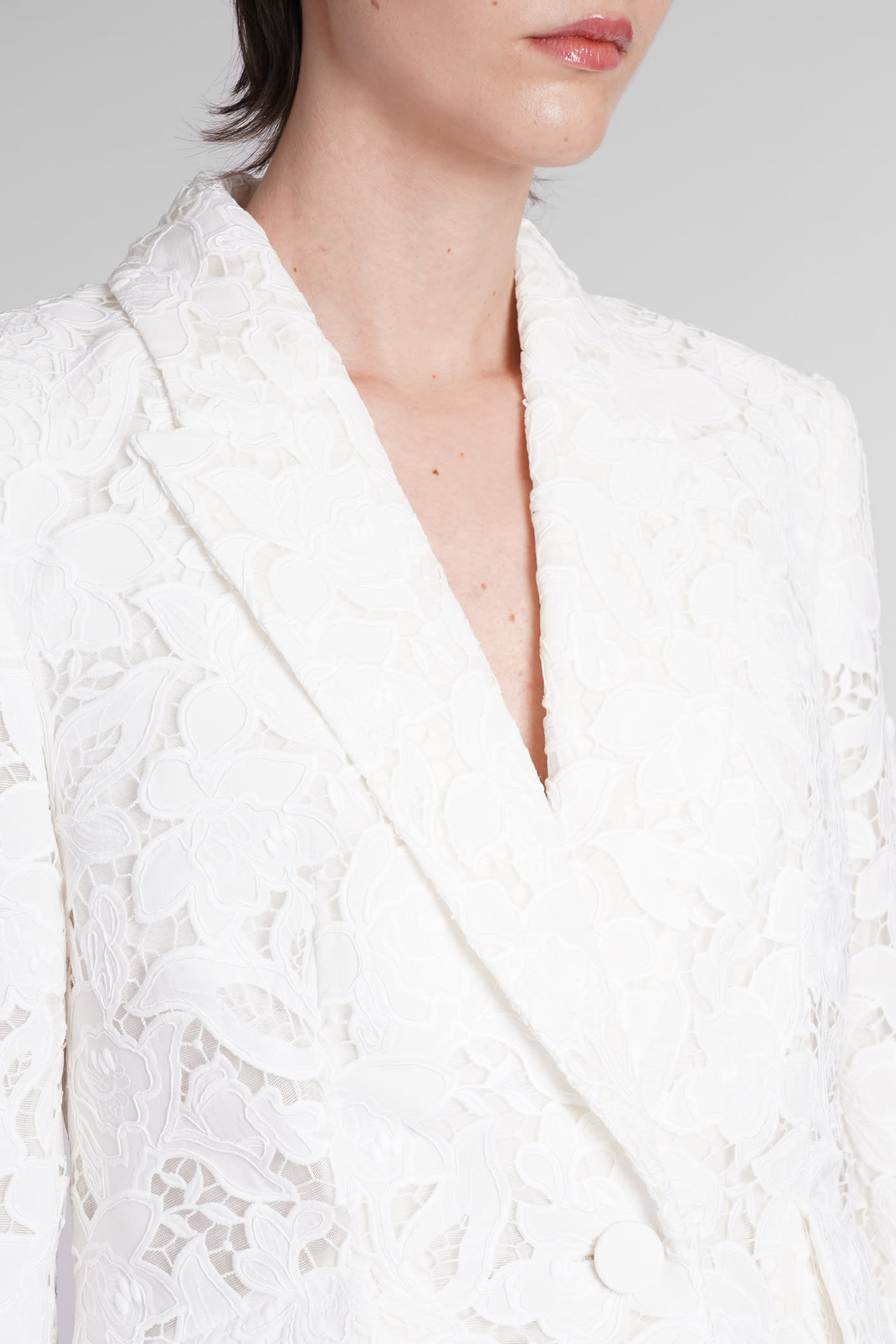 【送料&関税込】Zimmermann Blazer In White Polyester Zimmermann Blazer In White Polyester | italist