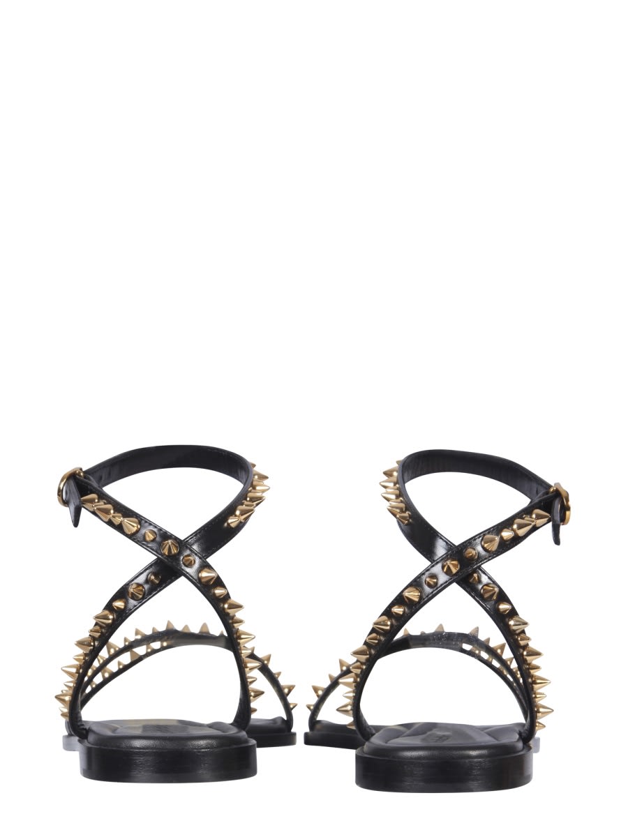 サンダル・ミュール alexander mcqueen SS22 STUDDED SANDALS (697145_WIC721088) Alexander McQueen Hybrid studded leather sandals Alexander