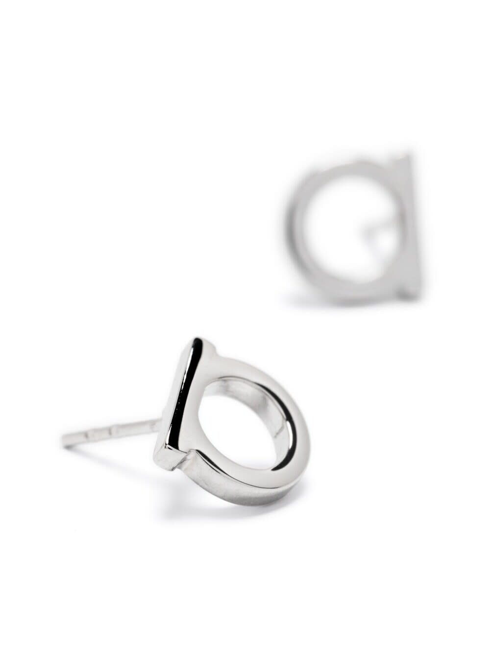 ピアス FERRAGAMO Silver-Colored Gancini Earrings in Brass Woman Ferragamo Silver-colored Gancini Earrings In Brass Woman