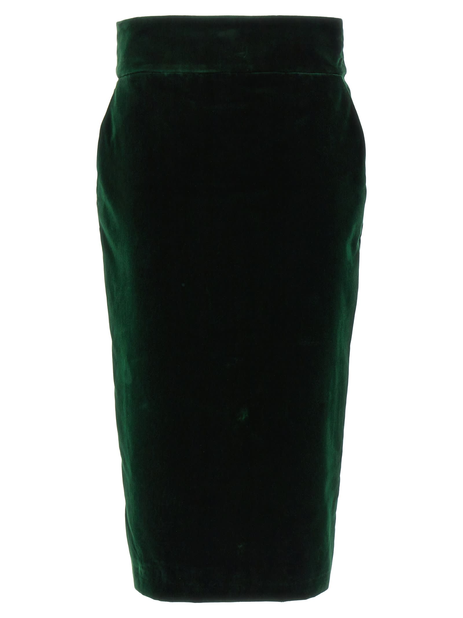 スカート ALEXANDRE VAUTHIER Velvet midi skirt Green 233SK1952 Alexandre Vauthier Velvet Midi Skirt | italist