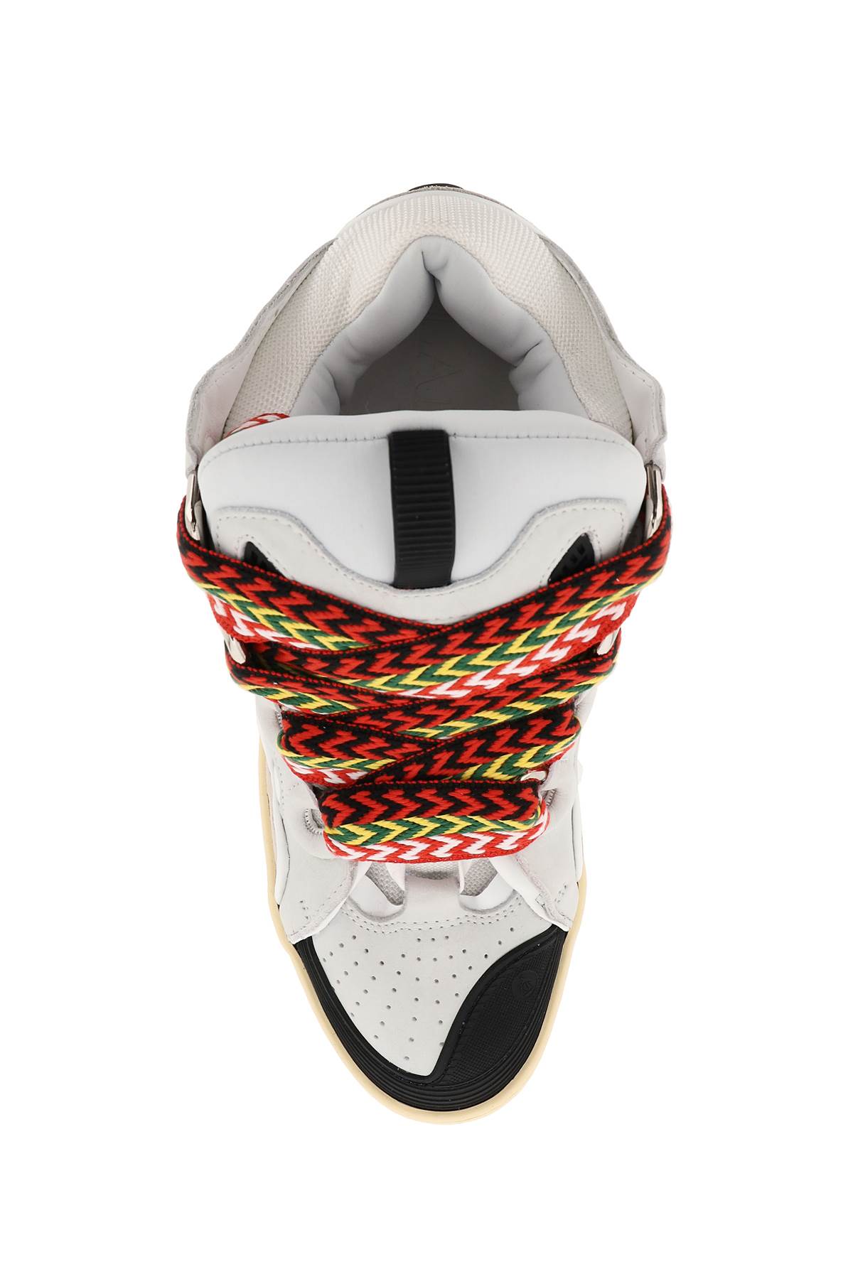 Lanvin Curb Sneakers In White Leather | italist