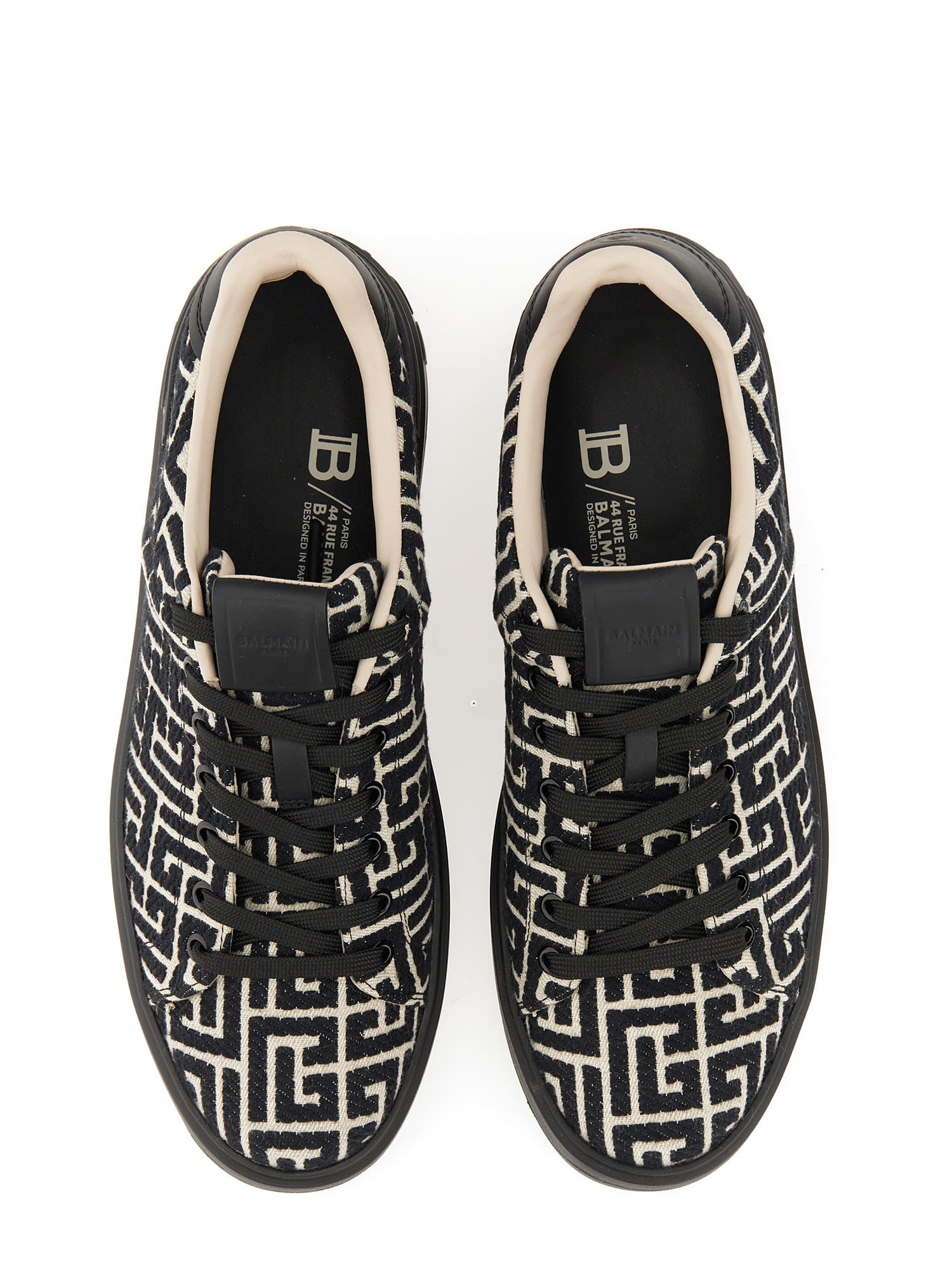 Sneakers - Brown tech fabric low-tops