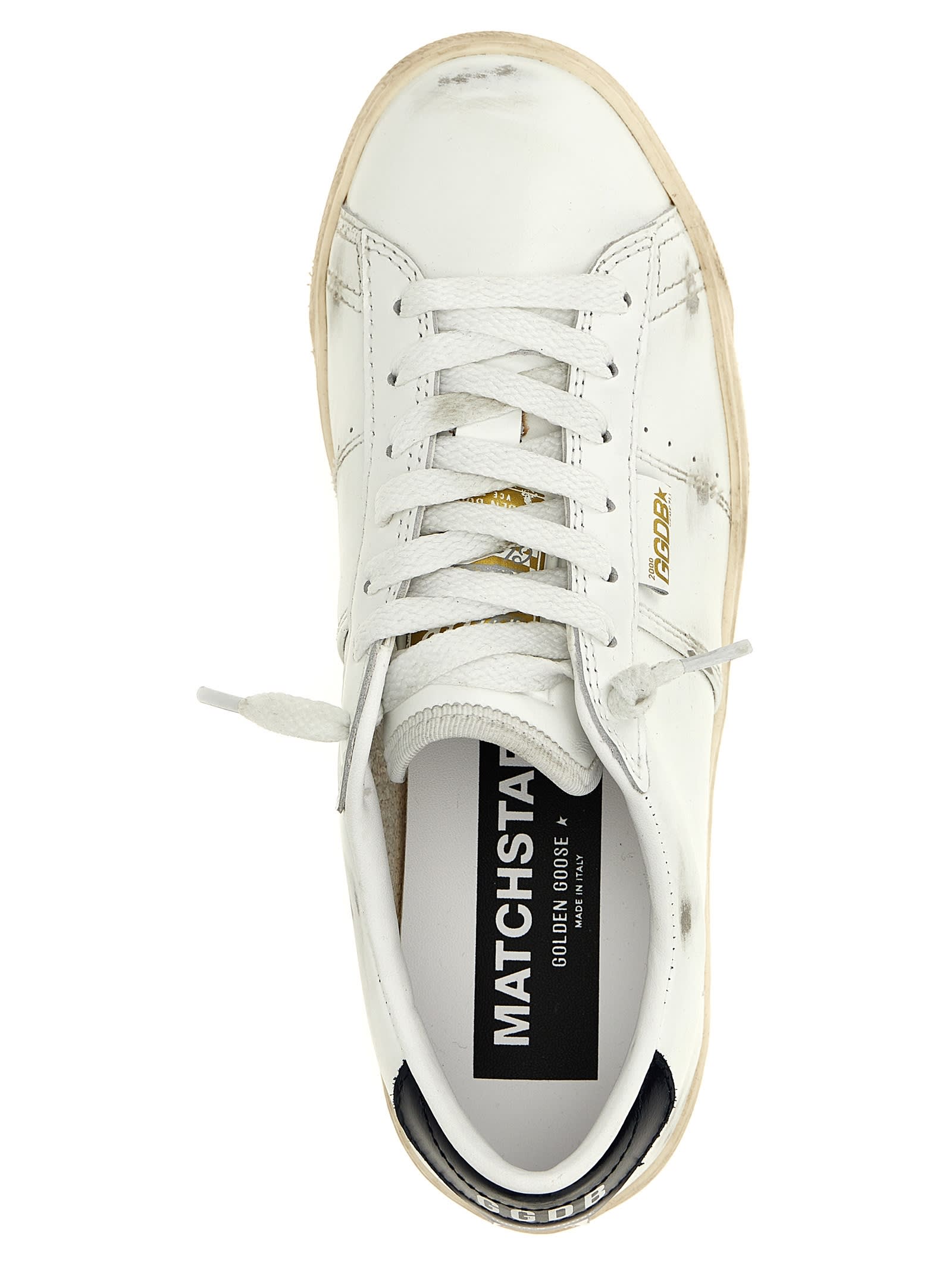 【関税込み】★Golden ★マッチスタースニーカー GWF00796F Matchstar in glossy white leather with glossy red leather