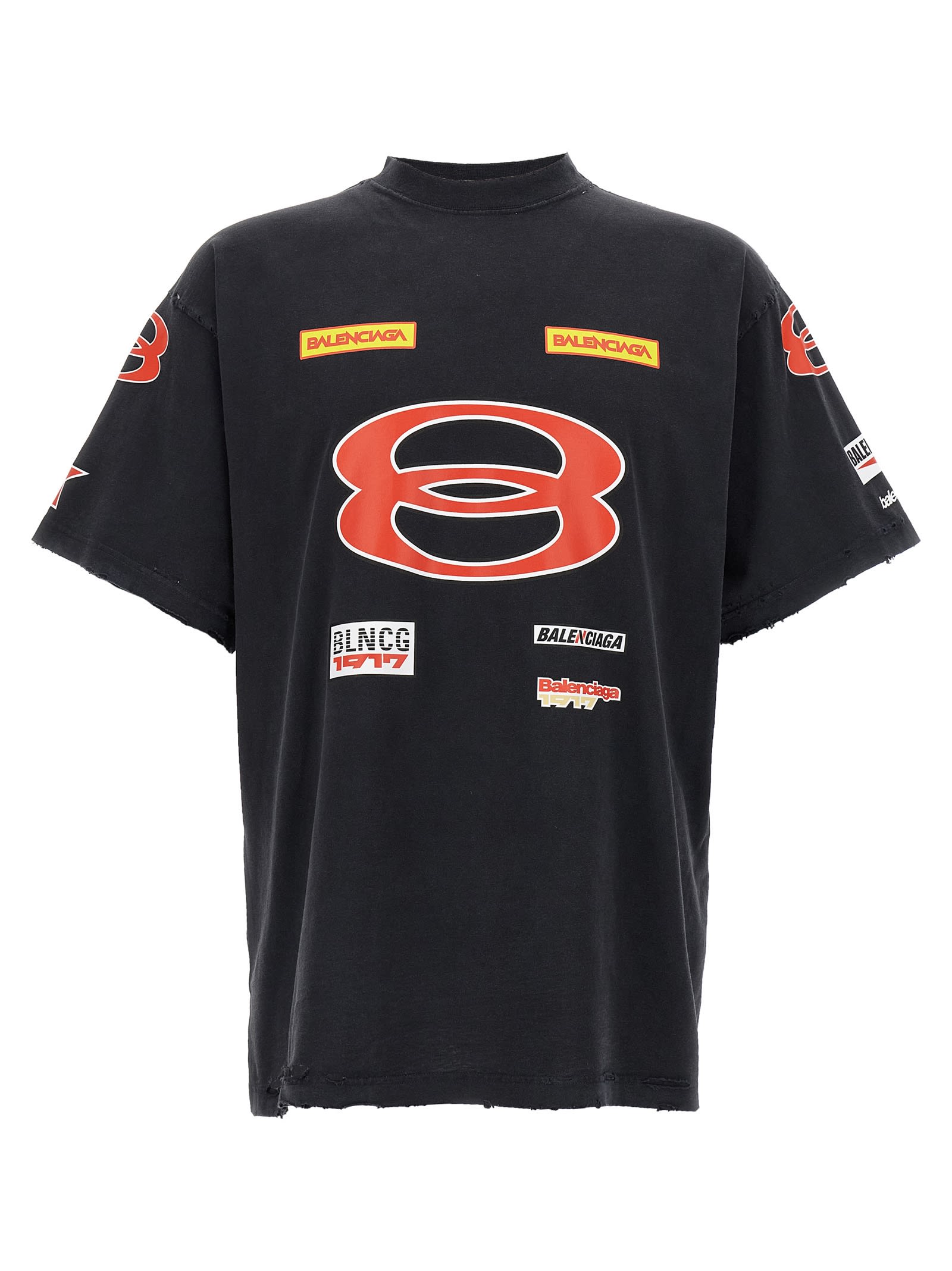 【関税込・国内送】BALENCIAGA Sponsor Logos Oversize T-shirt Balenciaga 'sponsor Logos Oversize' T-shirt | italist