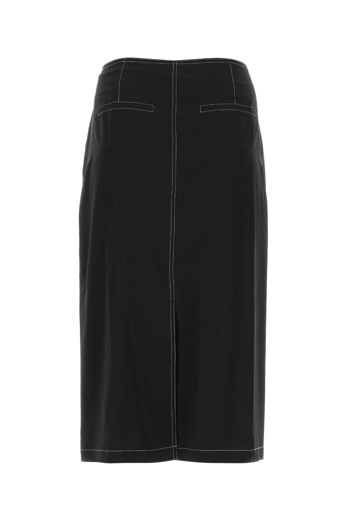 スカート LOW CLASSIC SS23 Black crepe skirt (LOW23SMSK030 BLACK) Low Classic Black Crepe Skirt | italist