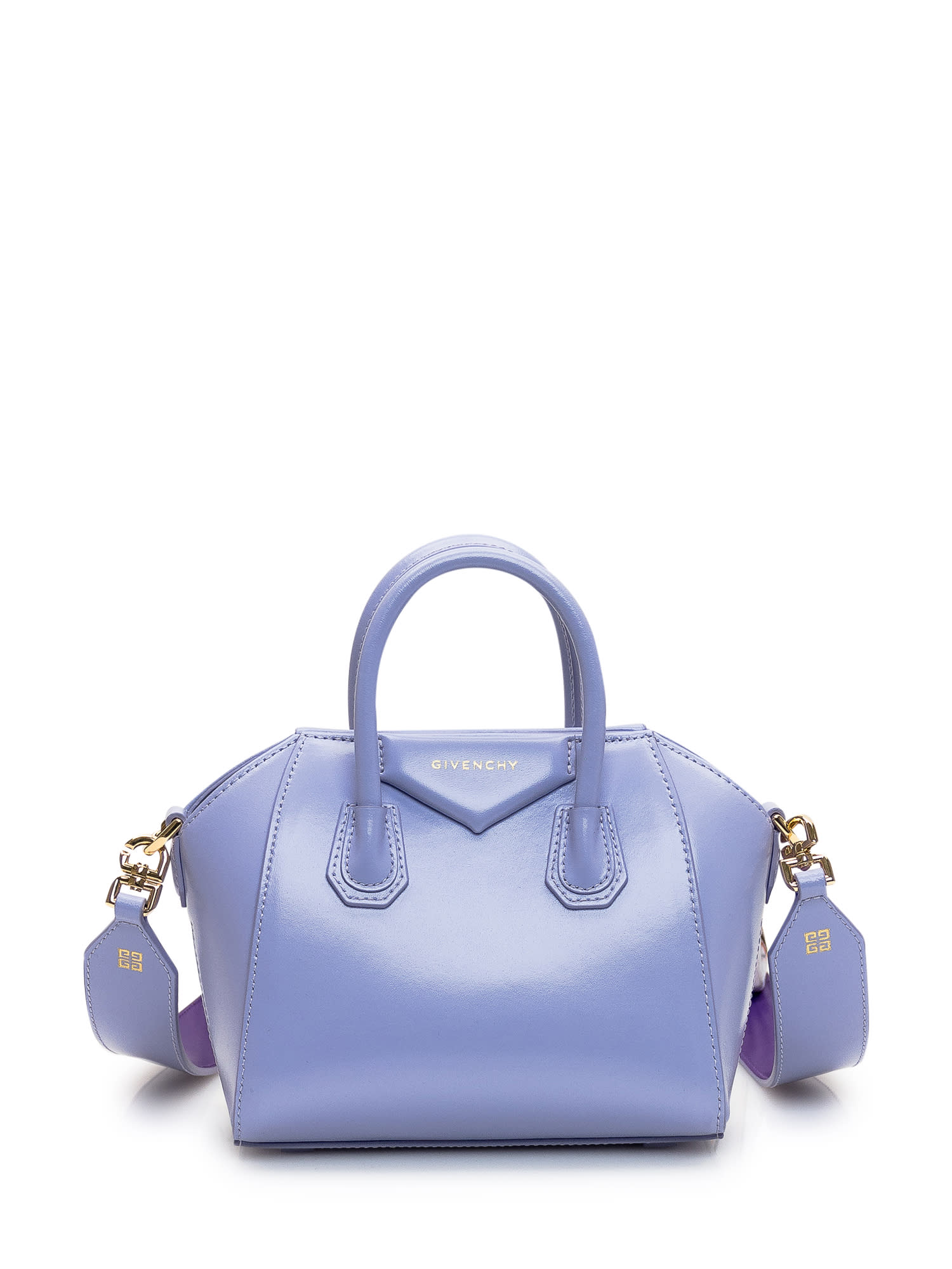 Antigona Toy Mini Leather Shoulder Bag in Purple - Givenchy