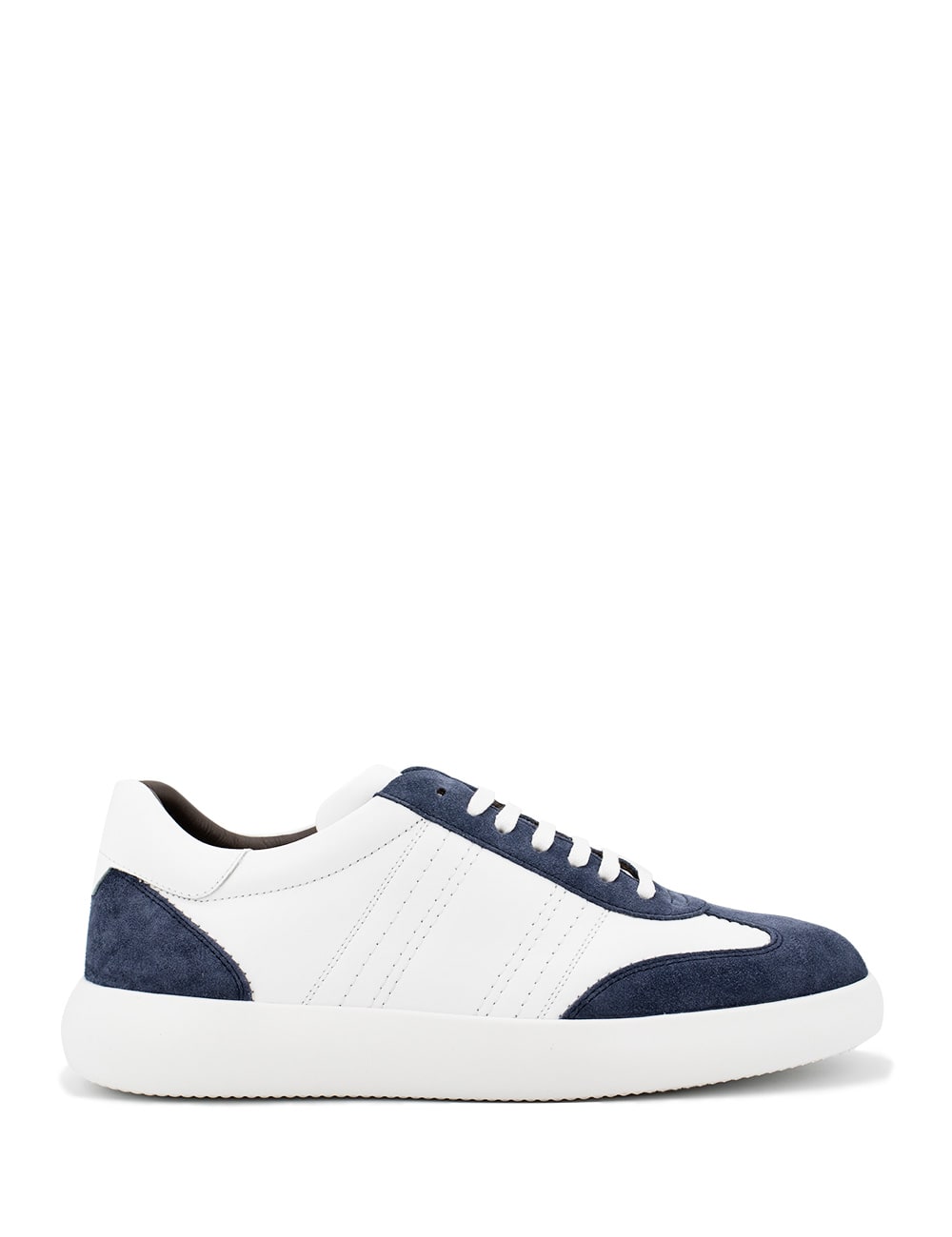 スニーカー BRIONI Men Sneakers QHLW0LPA701 9090 White Brioni - Classic White Suede Sneaker | Mitchell Stores