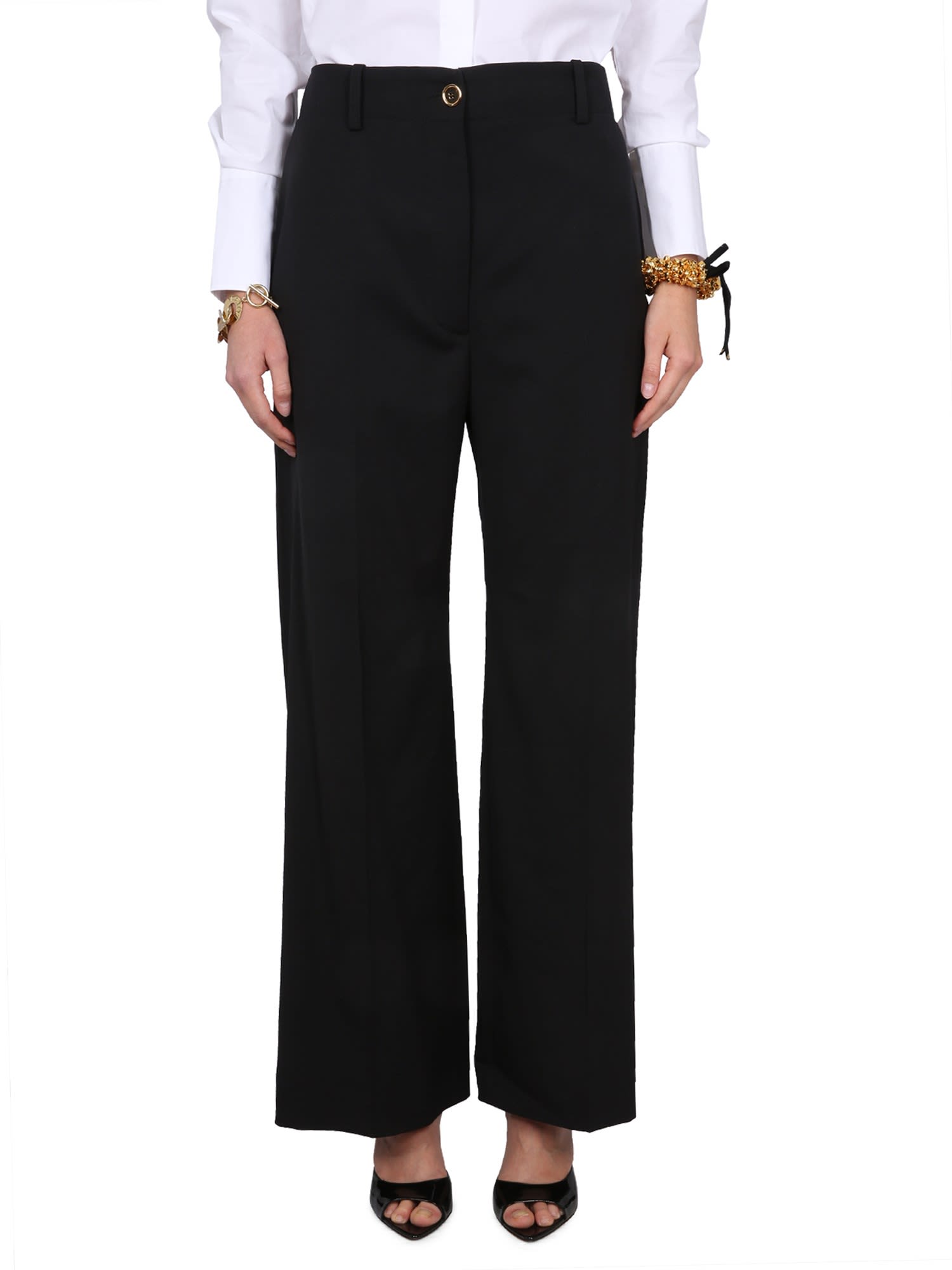 【送料&関税込】Patou Virgin Wool Trousers Patou Black Virgin Wool Pants | italist