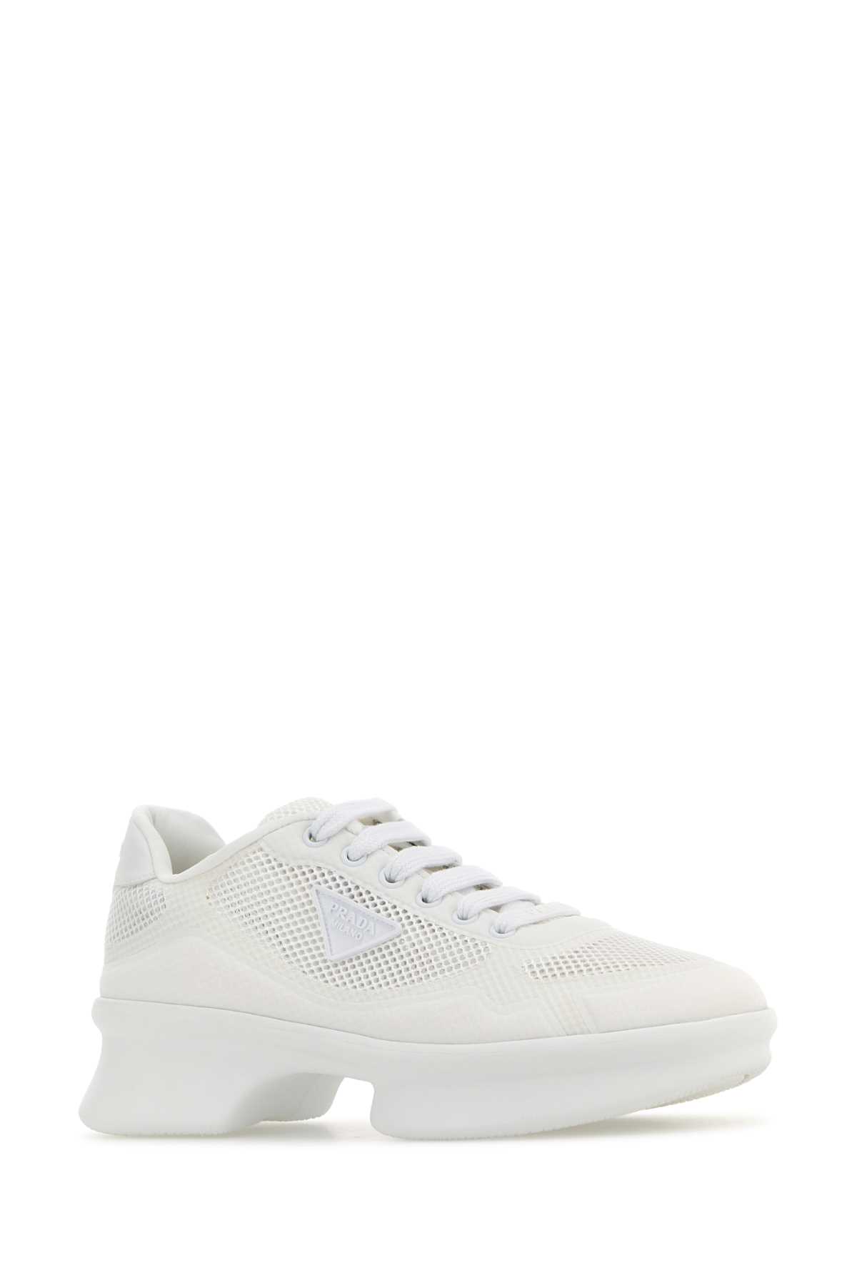 Prada White Mesh Sneakers | italist
