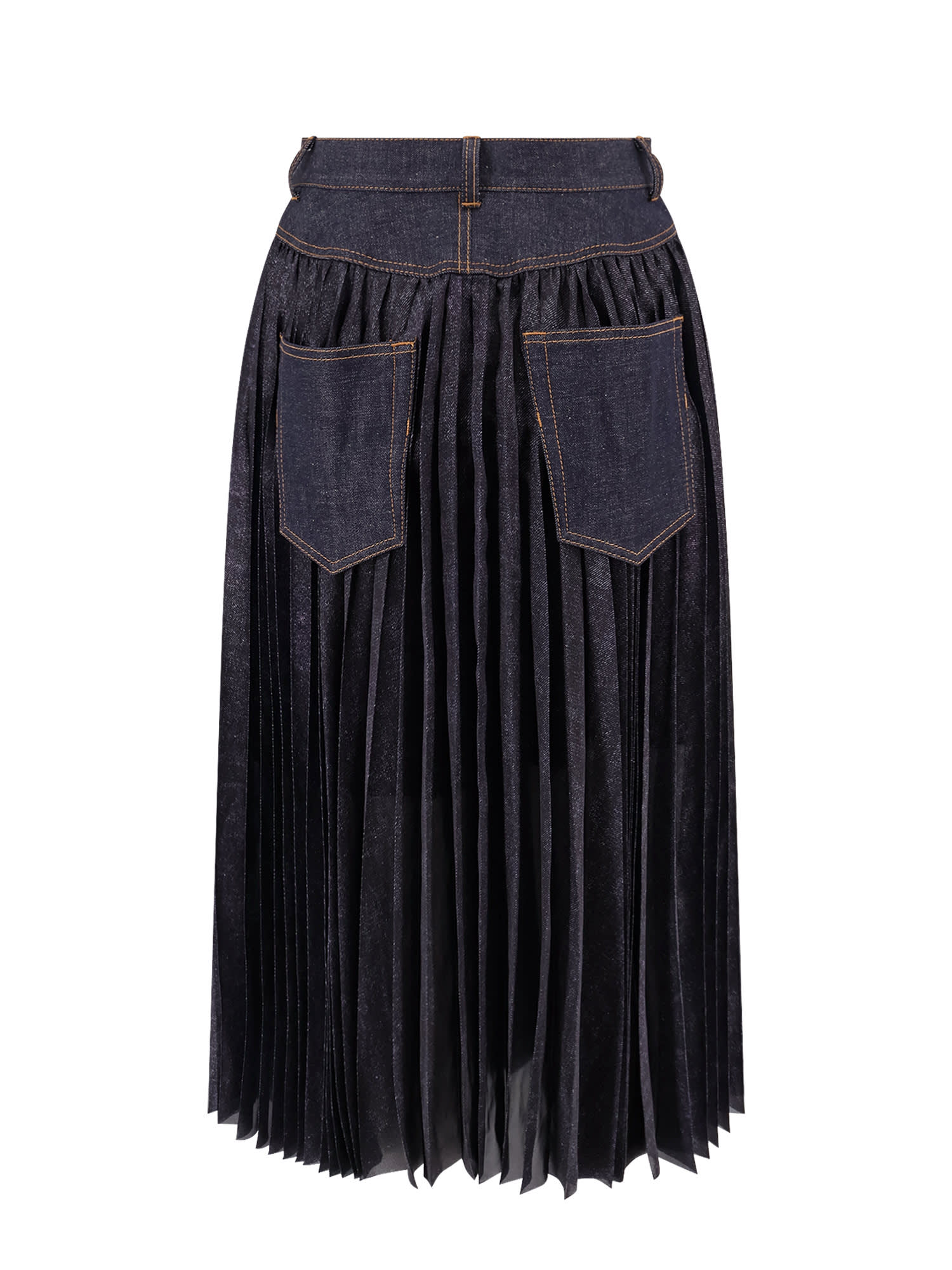 ワンピース SACAI Women Mid Skirts 23 06525 222 BLUE Asymmetric denim midi skirt in blue - Sacai | Mytheresa