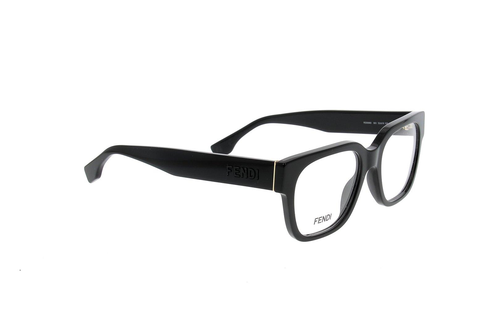 FENDI スクエアフレムメカネ FE50090I 001 Fendi Fine FE50090I 001 Glasses - US