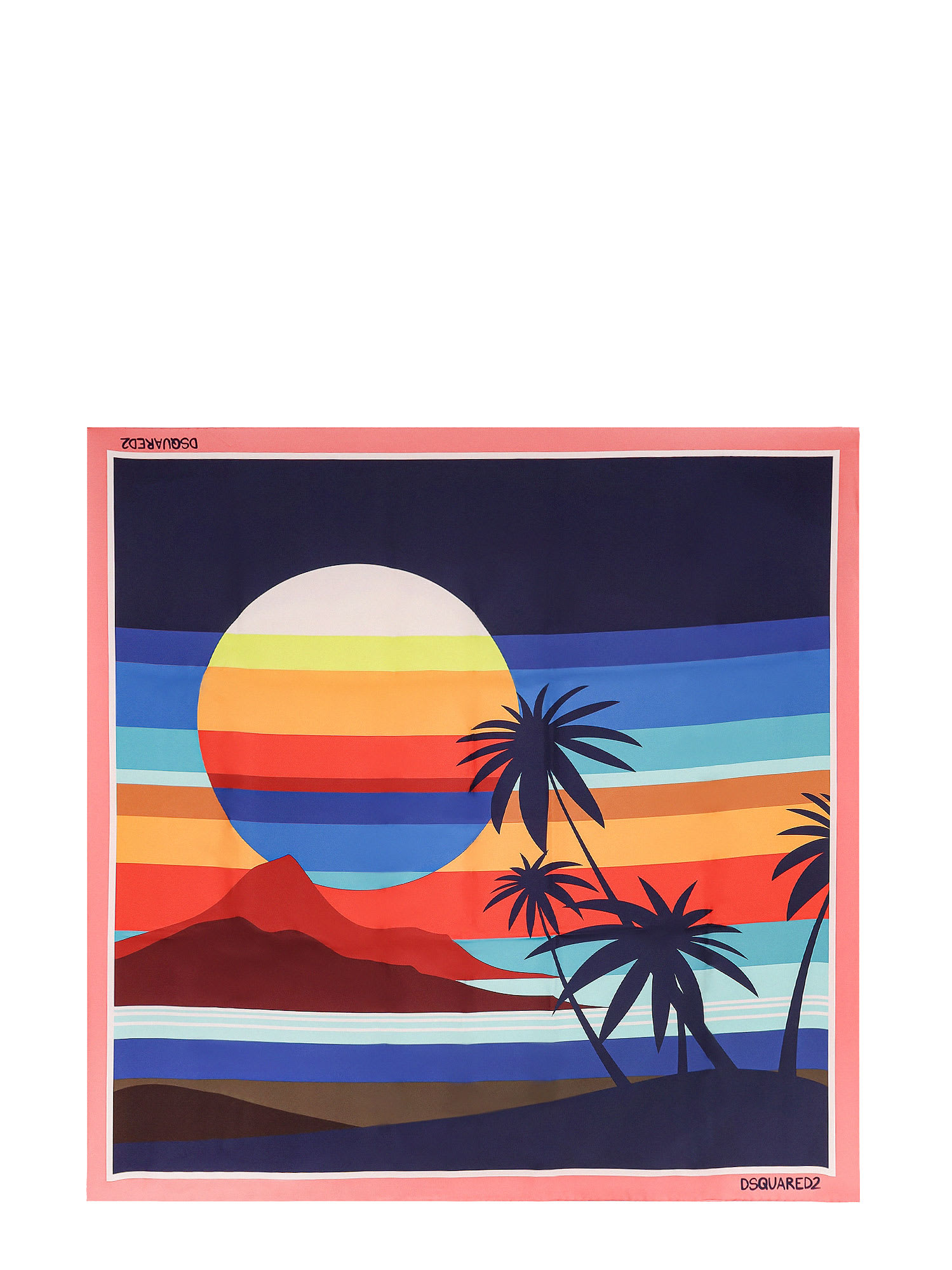 スカーフ DSQUARED2 Summer Lovers multicolor silk foulard Dsquared2 Summer Lovers Multicolor Silk Foulard | italist