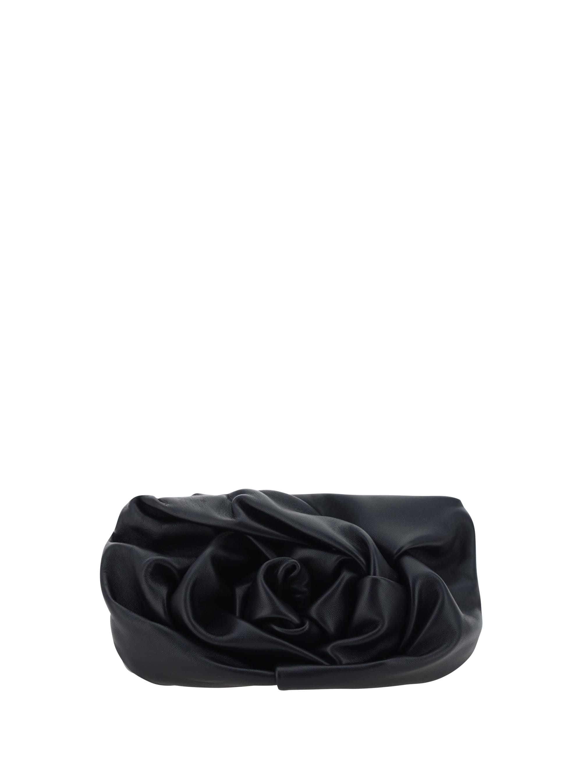 クラッチバッグ Burberry Black Nappa Leather Rose Clutch Rose leather clutch in black - Burberry | Mytheresa