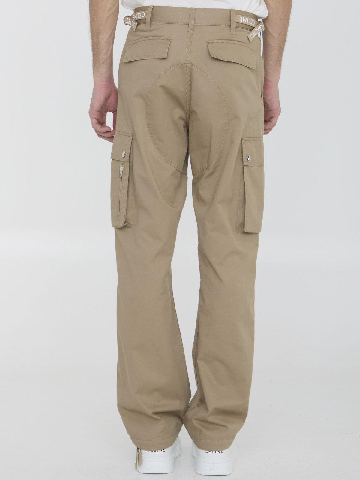 【送料&関税込】Celine Straight-leg Cargo Pants Beige Straight-Leg Twill Cargo Trousers | CELINE HOMME | MR