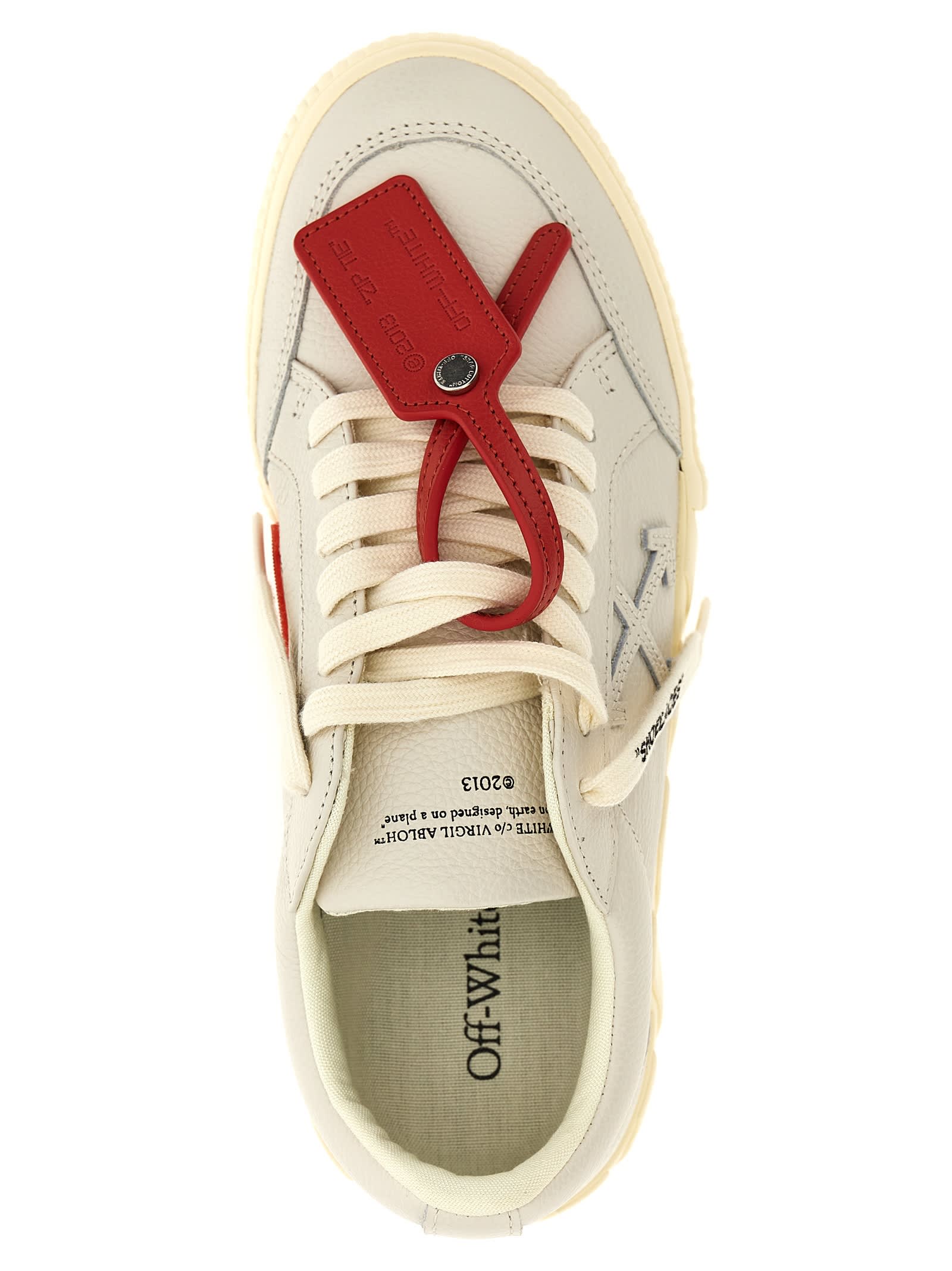 Off-White c/o Virgil Abloh Beige Vulcanized Low Sneakers in