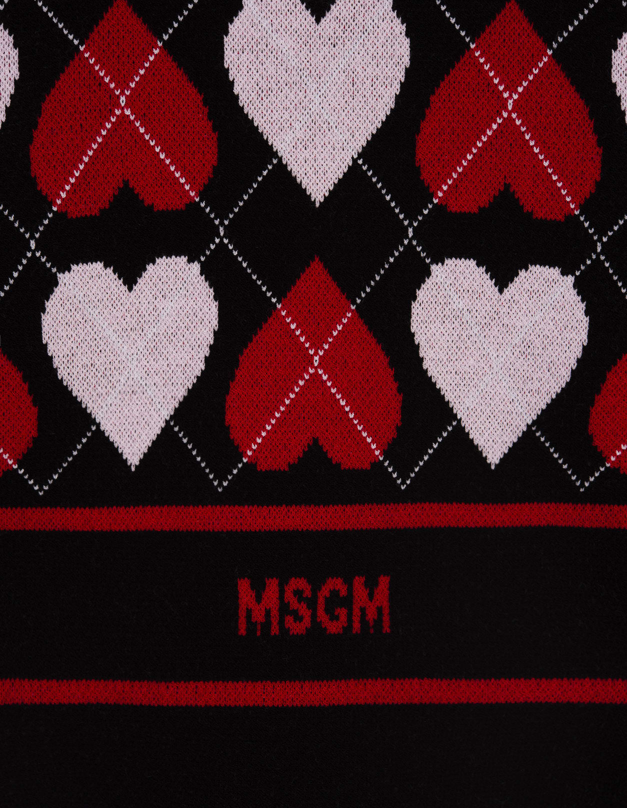 MSGM Heart Cut-out Turtleneck Sweater in Black