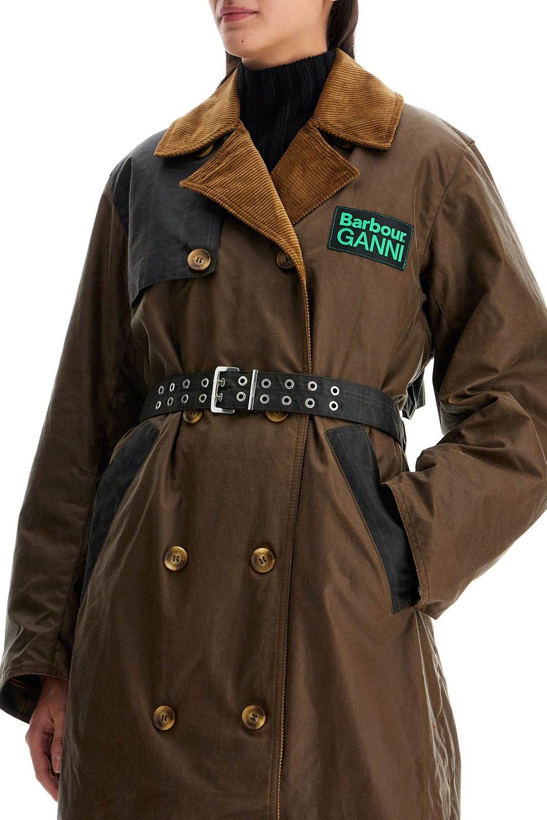 Barbour｜COATS (Barbour x GANNI WAX TRENCH Coat (LWX1450 Barbour Women's x Ganni Wax Trench Coat in Bark/Classic Barbour