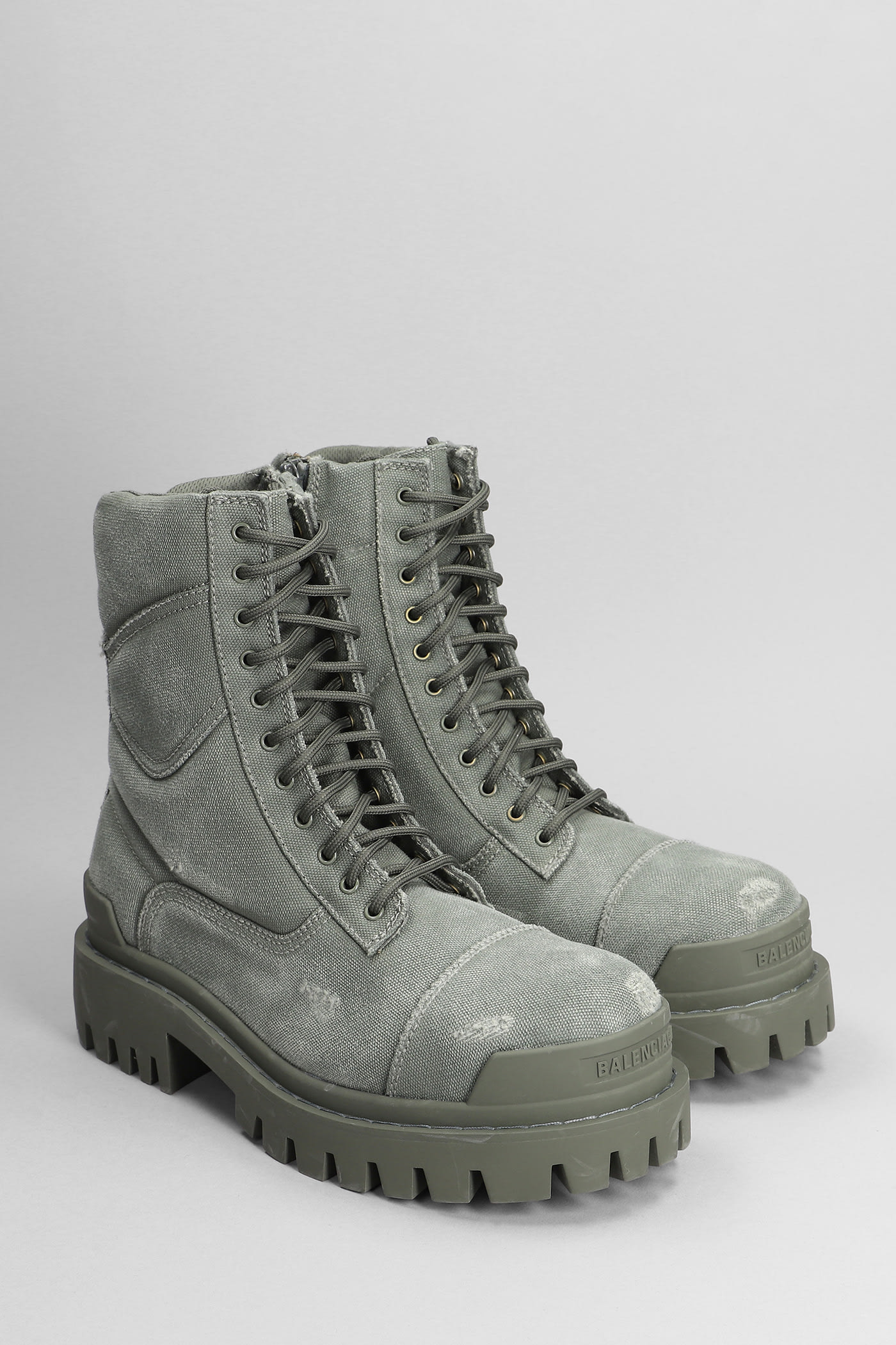 Combat Strike L20 Combat Boots In Khaki Cotton