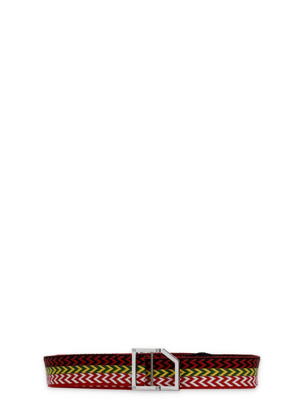 Lanvin All-over Curb Pattern Buckle Belt | italist