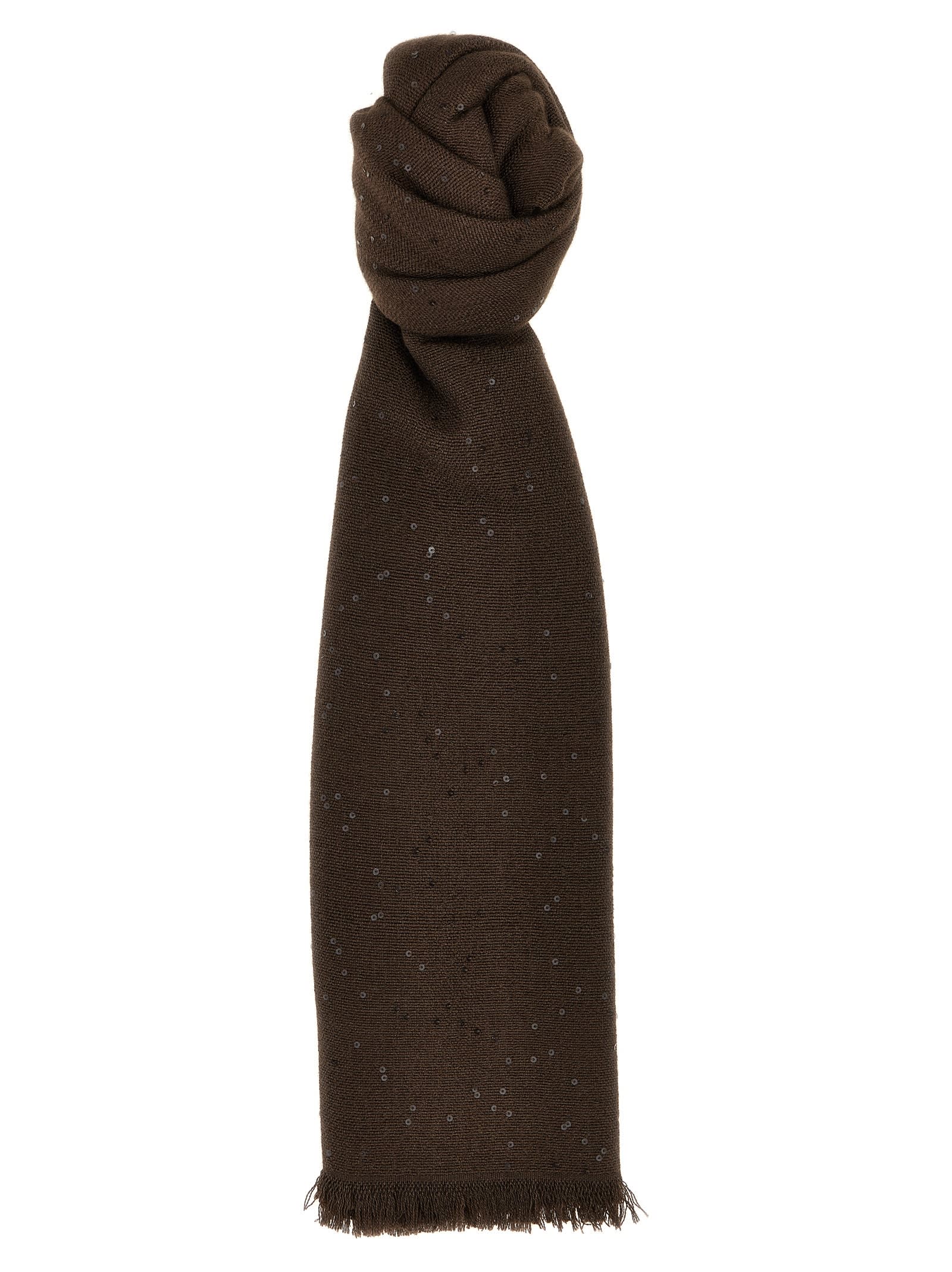 スカーフ BRUNELLO CUCINELLI Scarf with micro-sequins Brunello Cucinelli Micro Sequin Scarf | italist