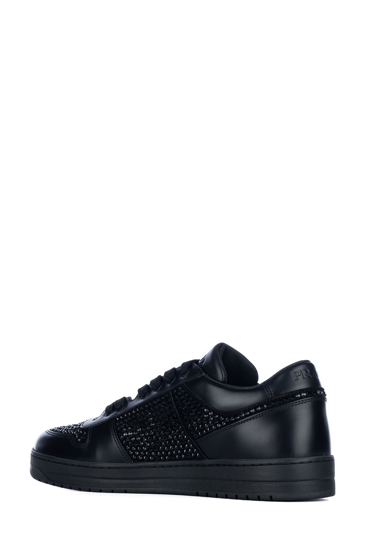 スニーカー PRADA SS25 Black leather sneakers (2EE3932AWL F0002) Prada Black Leather Sneaker for Women - SS25 – LOZURI®