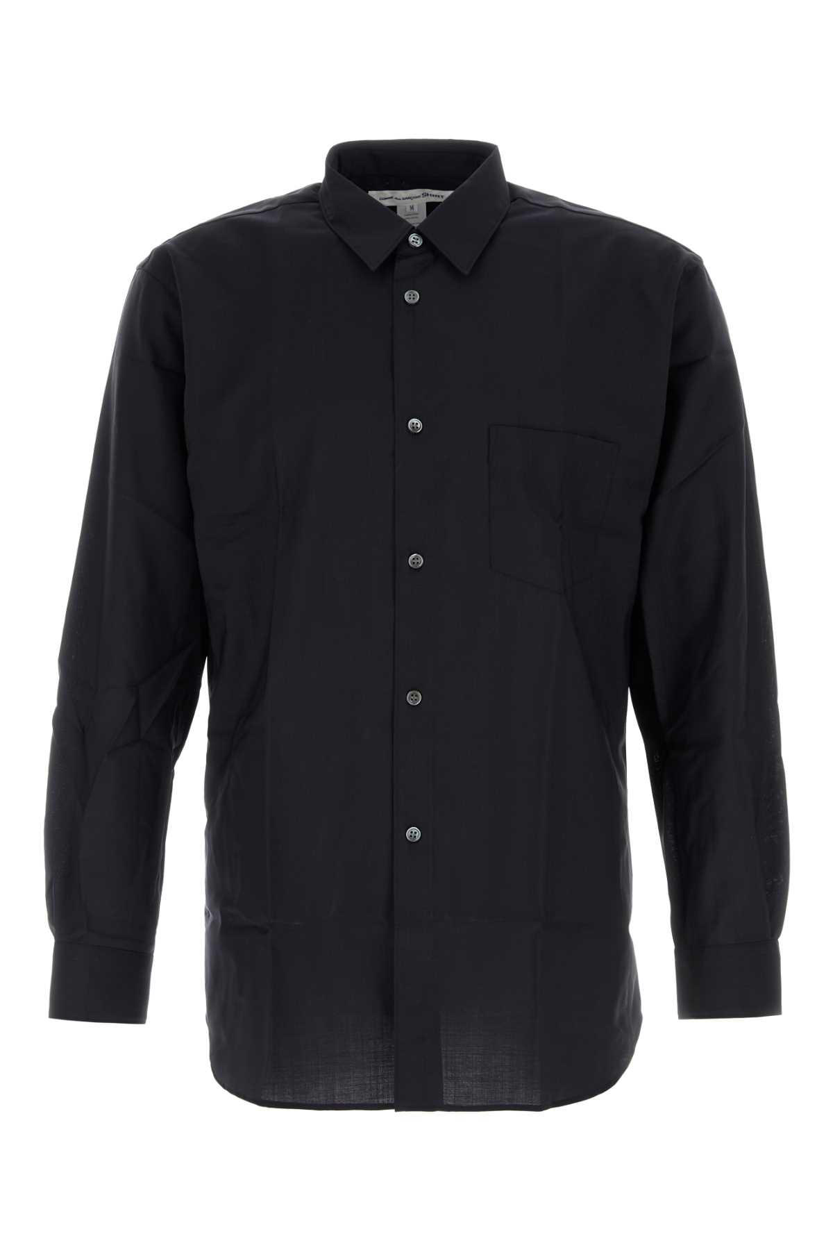 Tシャツ・カットソー COMME des GARCONS Navy blue wool shirt (FZB302PER 2NAVY) Comme des Garçons Shirt Navy Blue Wool Shirt | italist