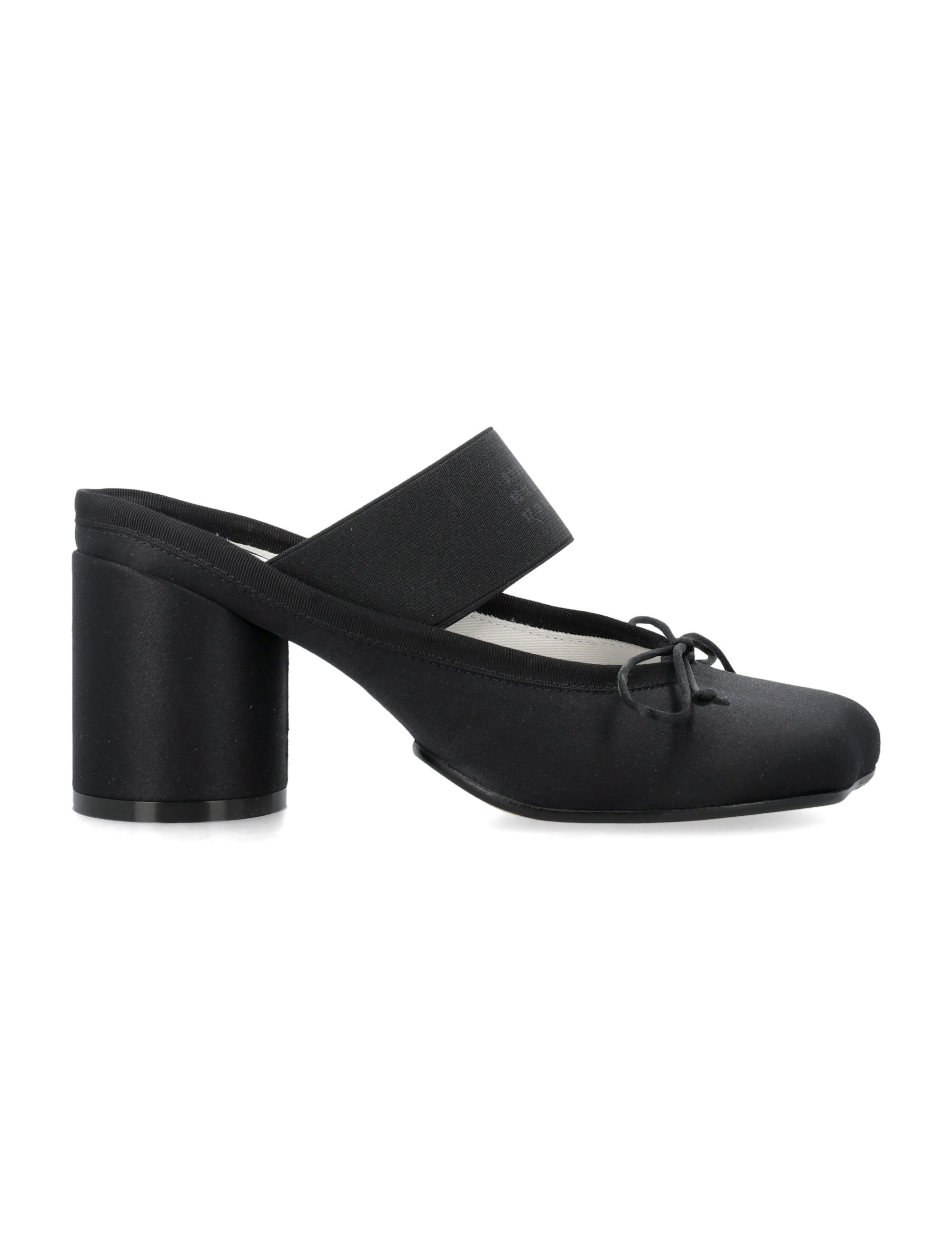 MM6 Maison Margiela Logo Elastic Ballet Mules | italist