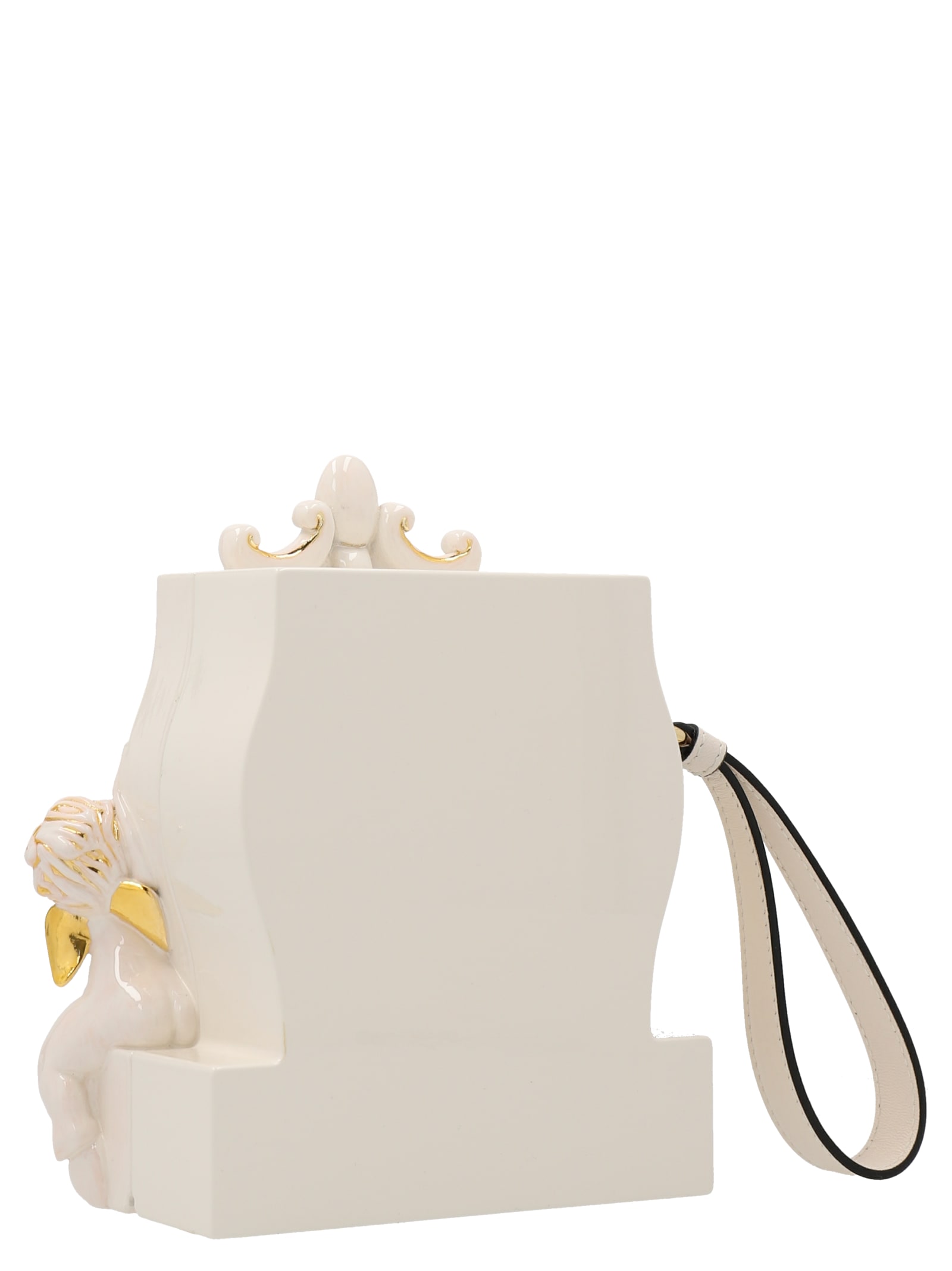 【MOSCHINO】モスキーノクチュール Eggs カードホルダー MOSCHINO CARD HOLDER WITH GOLD PLAQUE Style ID 81128006_0555