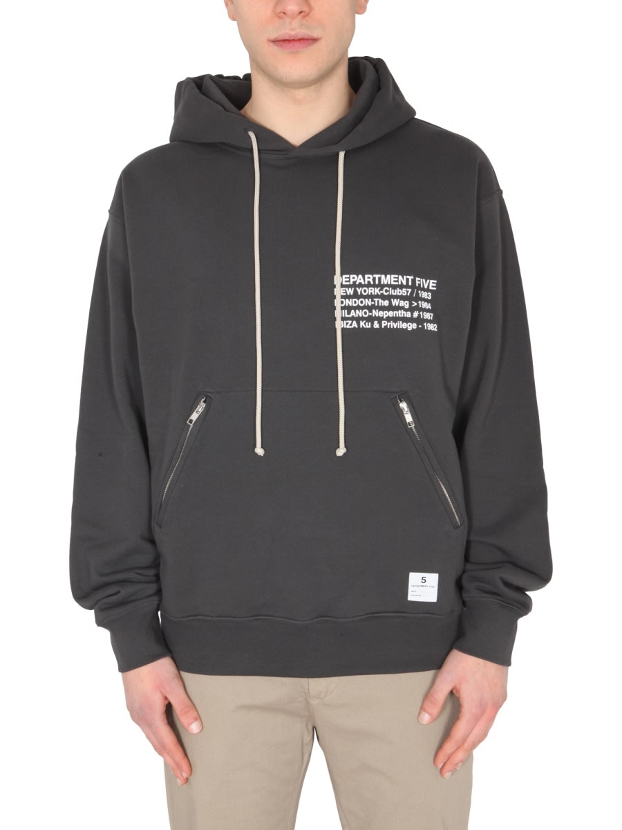パーカー・フーディ DEPARTMENT FIVE LOGO PRINT SWEATSHIRT Department Five Logo-print Cotton Hoodie In Black | ModeSens