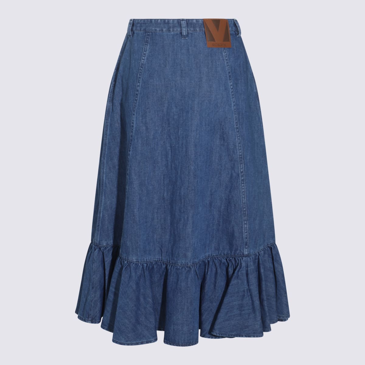 【関送込】VALENTINO◆DENIM COTTON SKIRT Valentino Blue Denim Cotton Skirt | italist