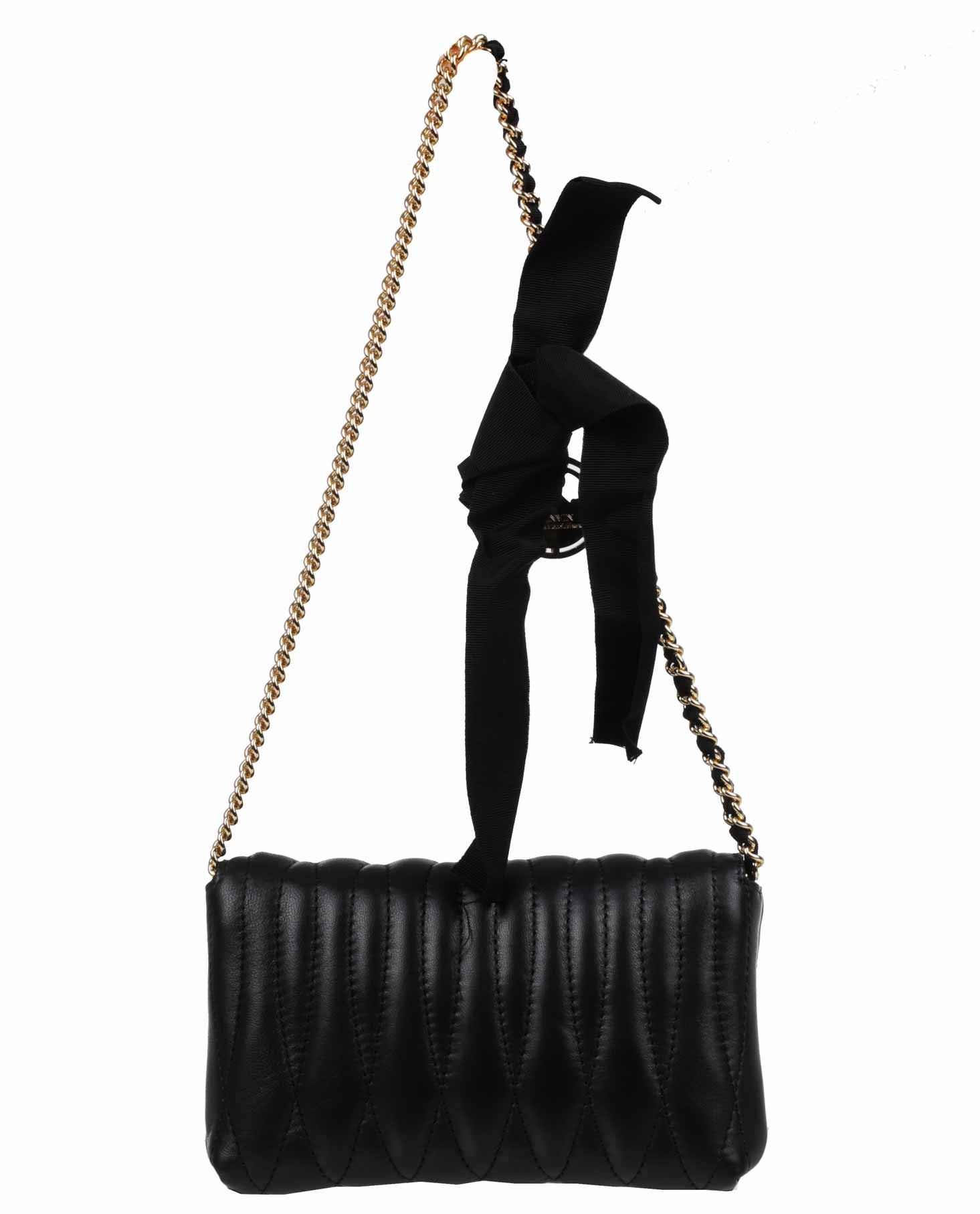Lanvin Black Quilted Wallet On Chain | italist
